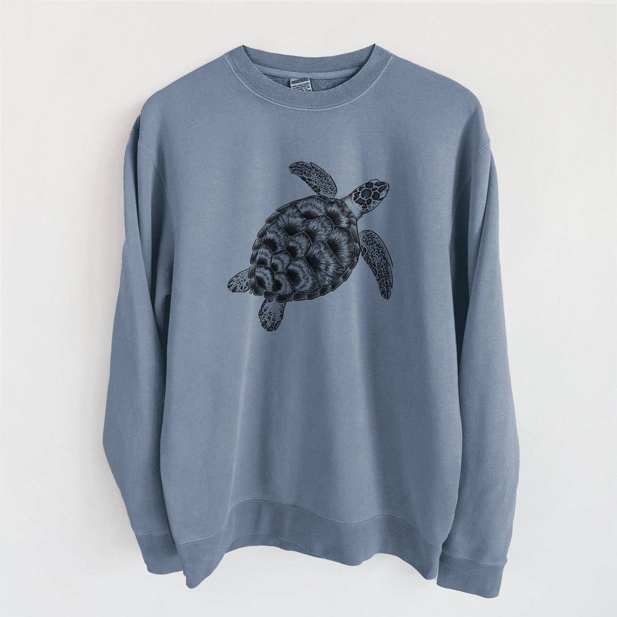 Loggerhead Sea Turtle - Caretta caretta - Unisex Pigment Dyed Crew Sweatshirt