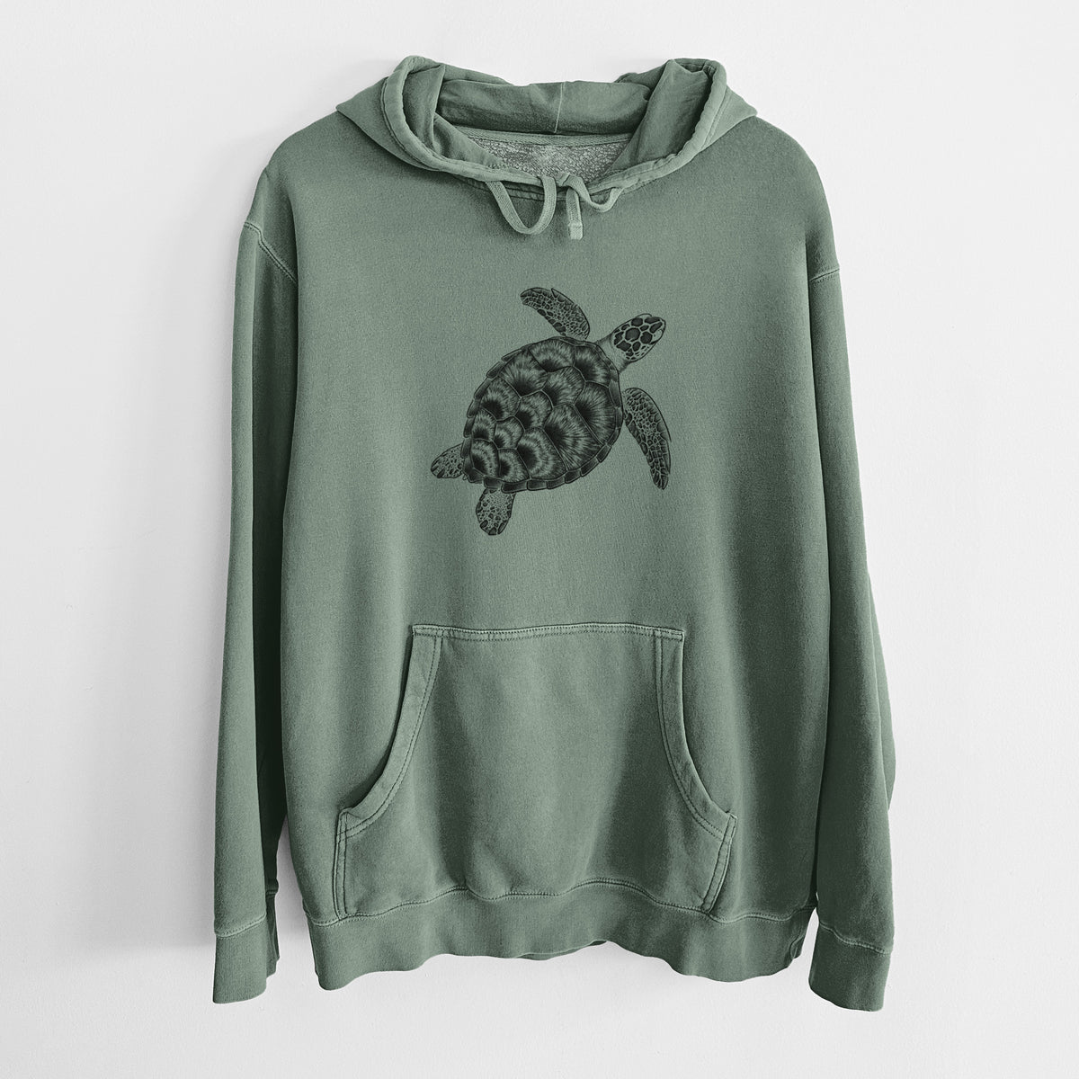 Loggerhead Sea Turtle - Caretta caretta - Unisex Pigment Dyed Hoodie