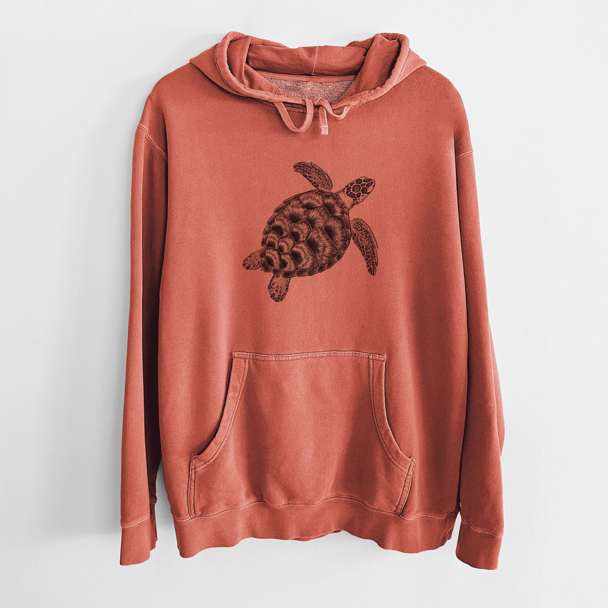 Loggerhead Sea Turtle - Caretta caretta - Unisex Pigment Dyed Hoodie