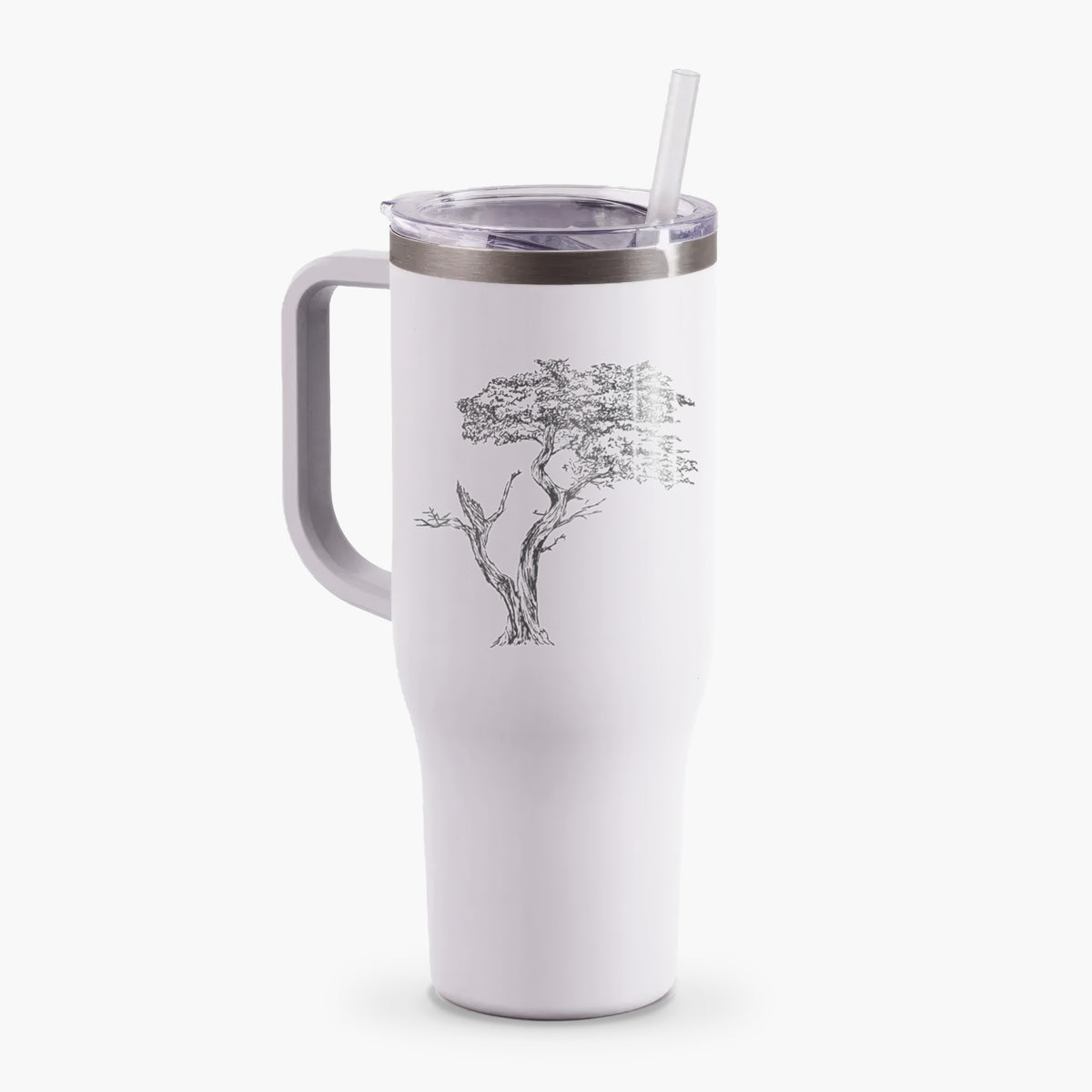 The Lone Cypress - Cupressus Macrocarpa - Monterey Cypress - 40oz Tumbler with Handle