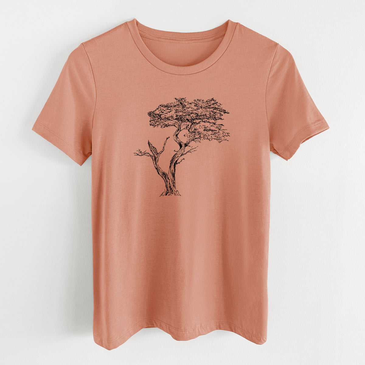 The Lone Cypress - Cupressus Macrocarpa - Monterey Cypress - Women&#39;s Lightweight Relaxed Fit 100% Cotton Crewneck