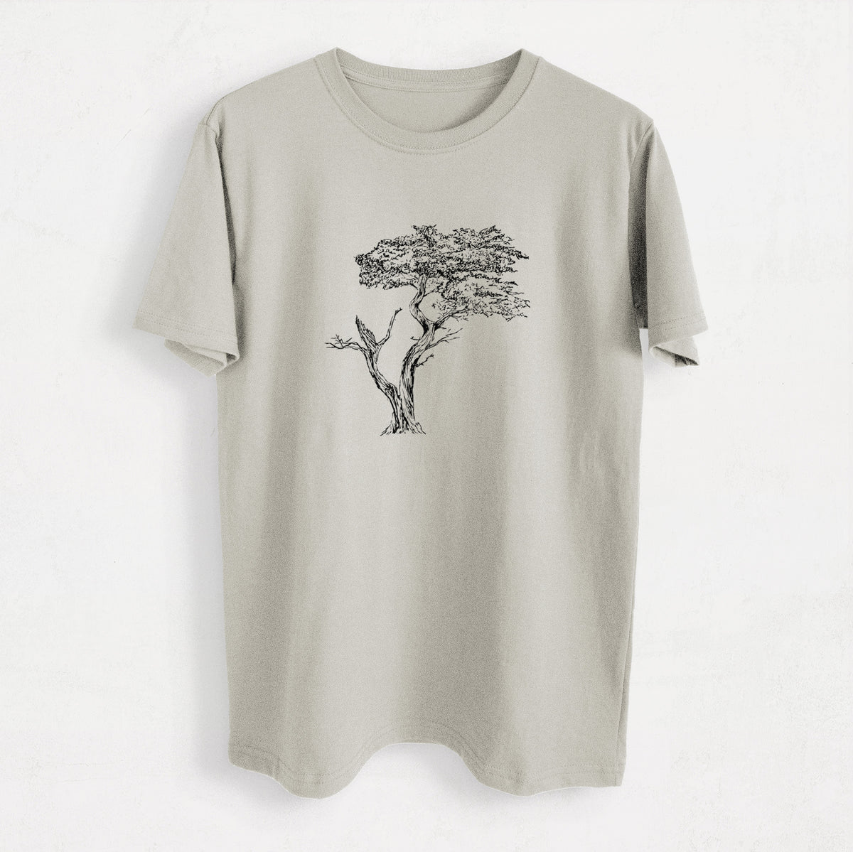 The Lone Cypress - Cupressus Macrocarpa - Monterey Cypress - Heavyweight Men&#39;s 100% Organic Cotton Tee