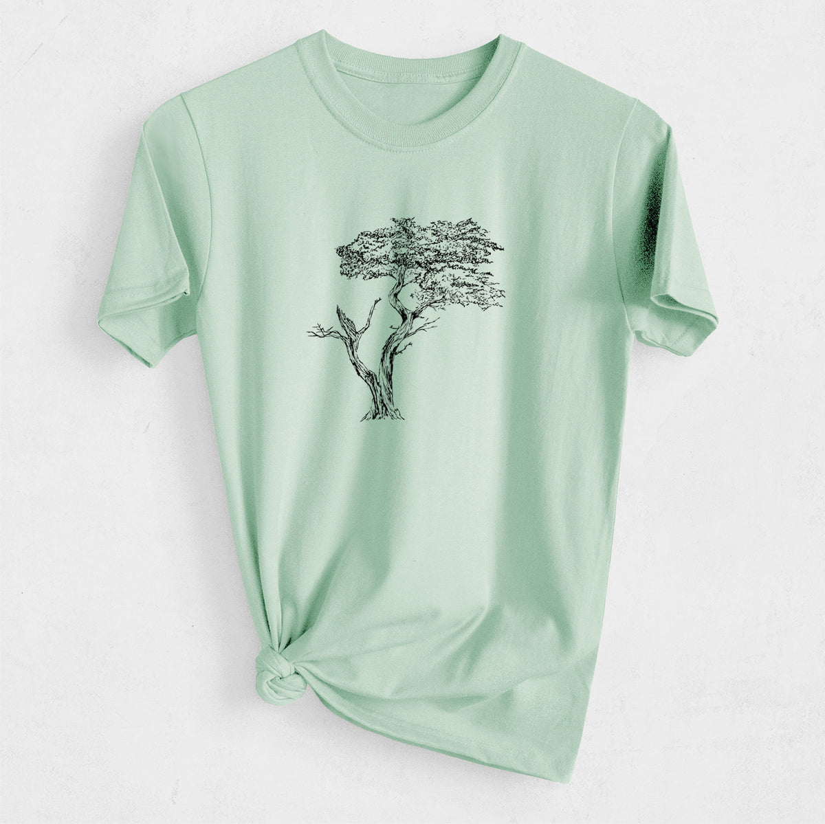 The Lone Cypress - Cupressus Macrocarpa - Monterey Cypress - Heavyweight Men&#39;s 100% Organic Cotton Tee