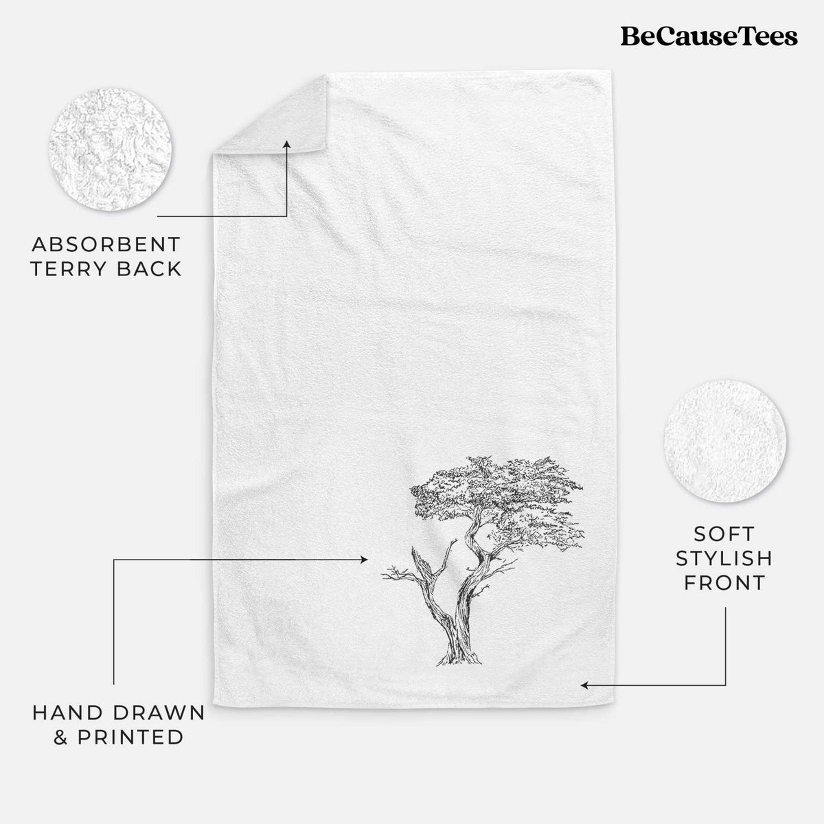 The Lone Cypress - Cupressus Macrocarpa - Monterey Cypress Premium Decorative Hand Towel