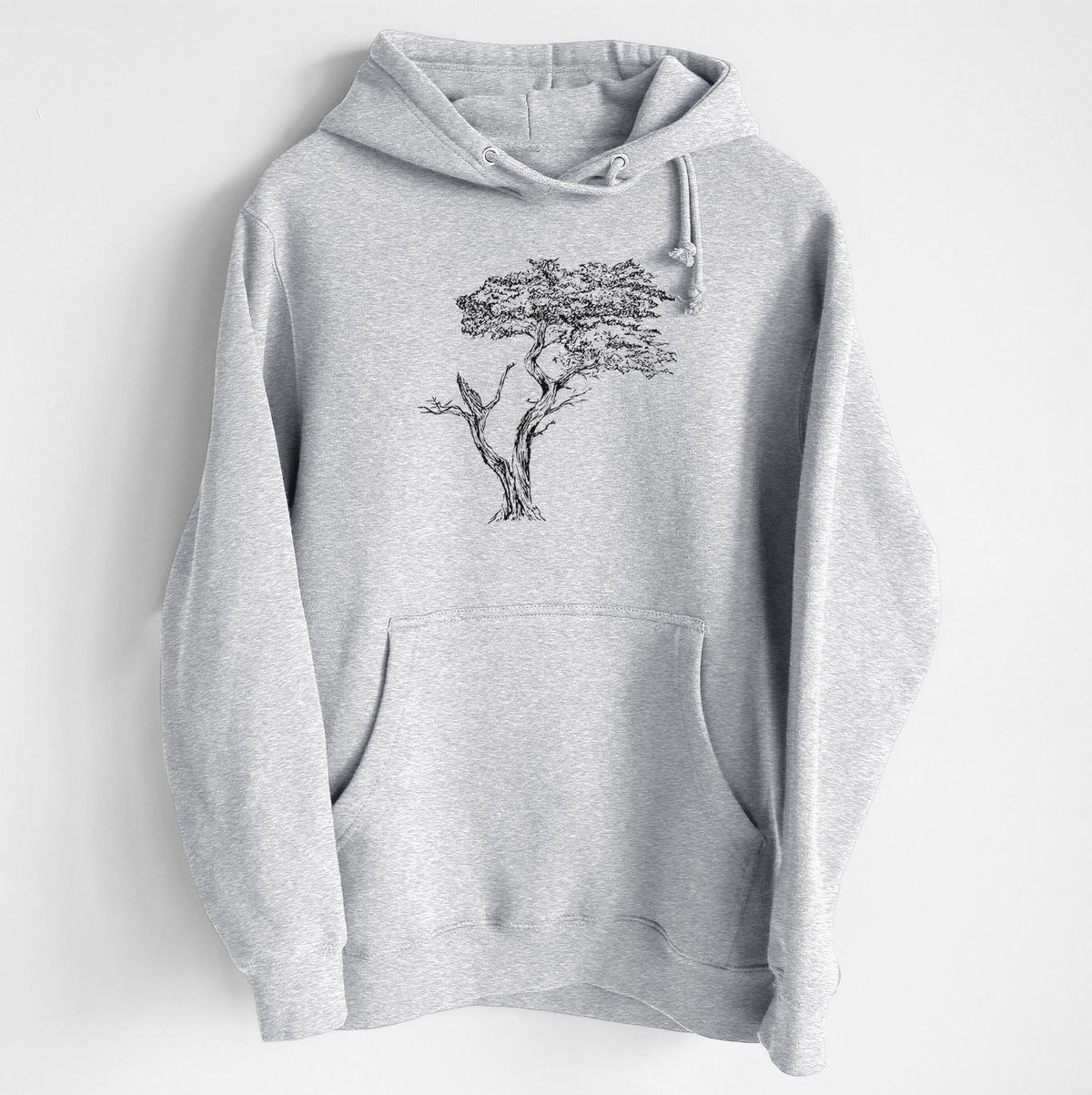 The Lone Cypress - Cupressus Macrocarpa - Monterey Cypress - Heavyweight Fleece Hoodie