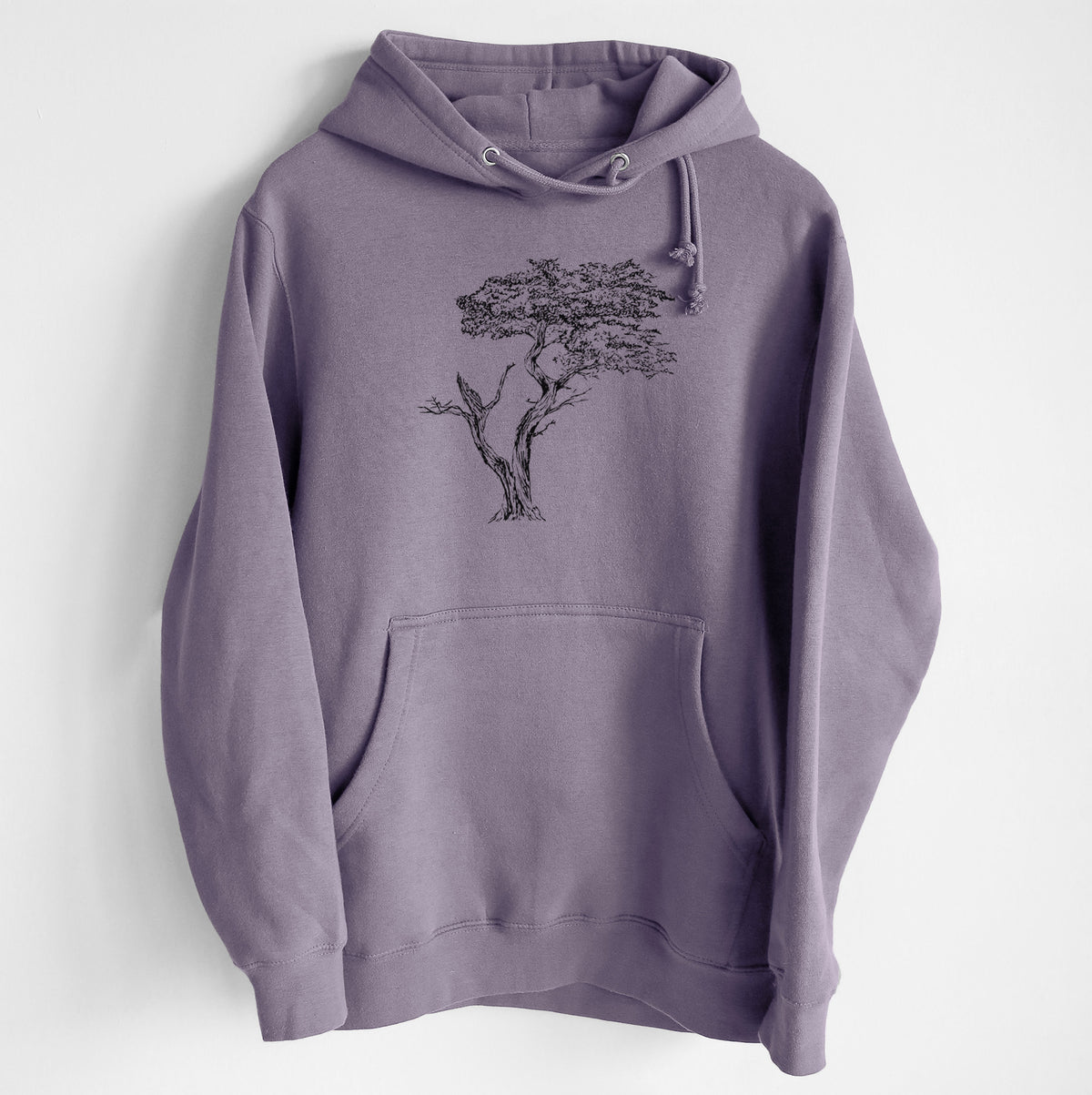The Lone Cypress - Cupressus Macrocarpa - Monterey Cypress - Heavyweight Fleece Hoodie