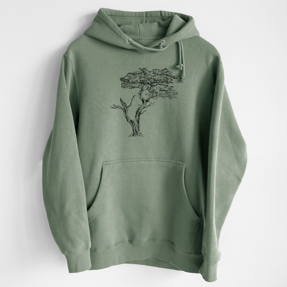 The Lone Cypress - Cupressus Macrocarpa - Monterey Cypress - Heavyweight Fleece Hoodie