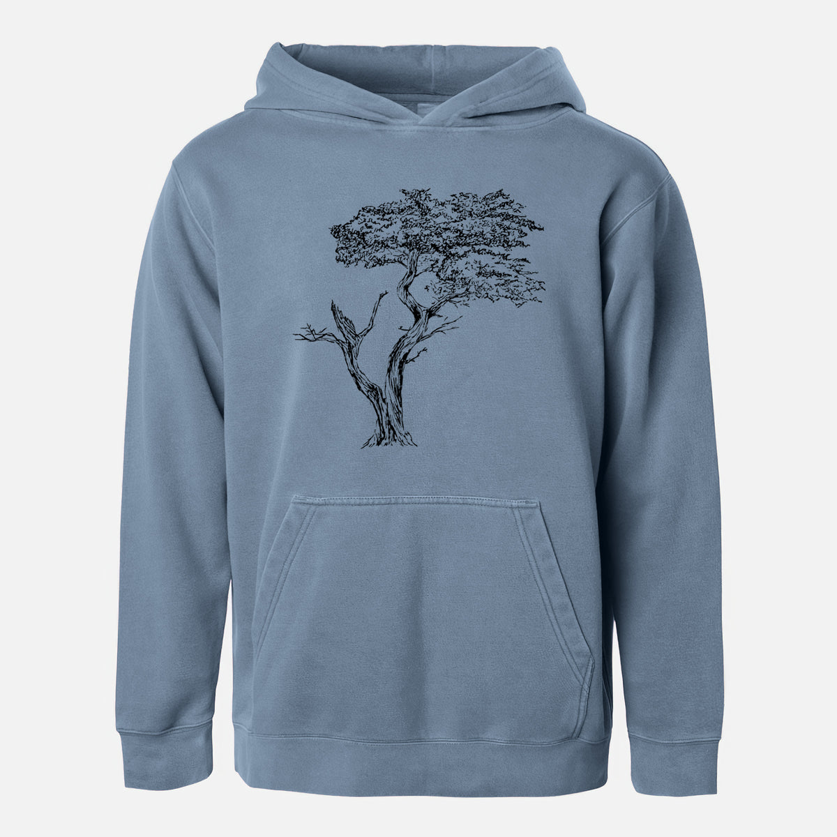 The Lone Cypress - Cupressus Macrocarpa - Monterey Cypress - Youth Pigment Dyed Hoodie