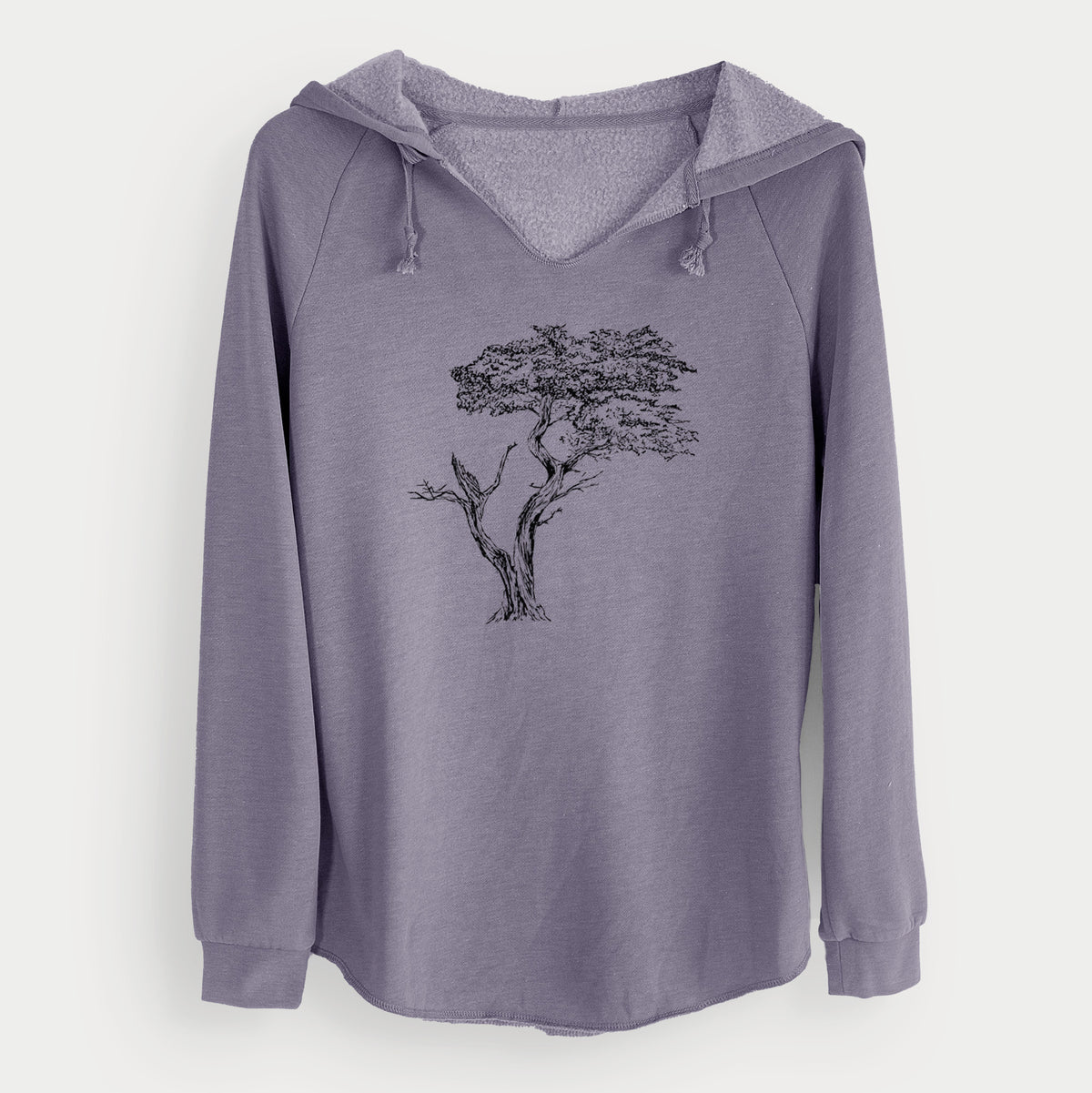 The Lone Cypress - Cupressus Macrocarpa - Monterey Cypress - Cali Wave Hooded Sweatshirt
