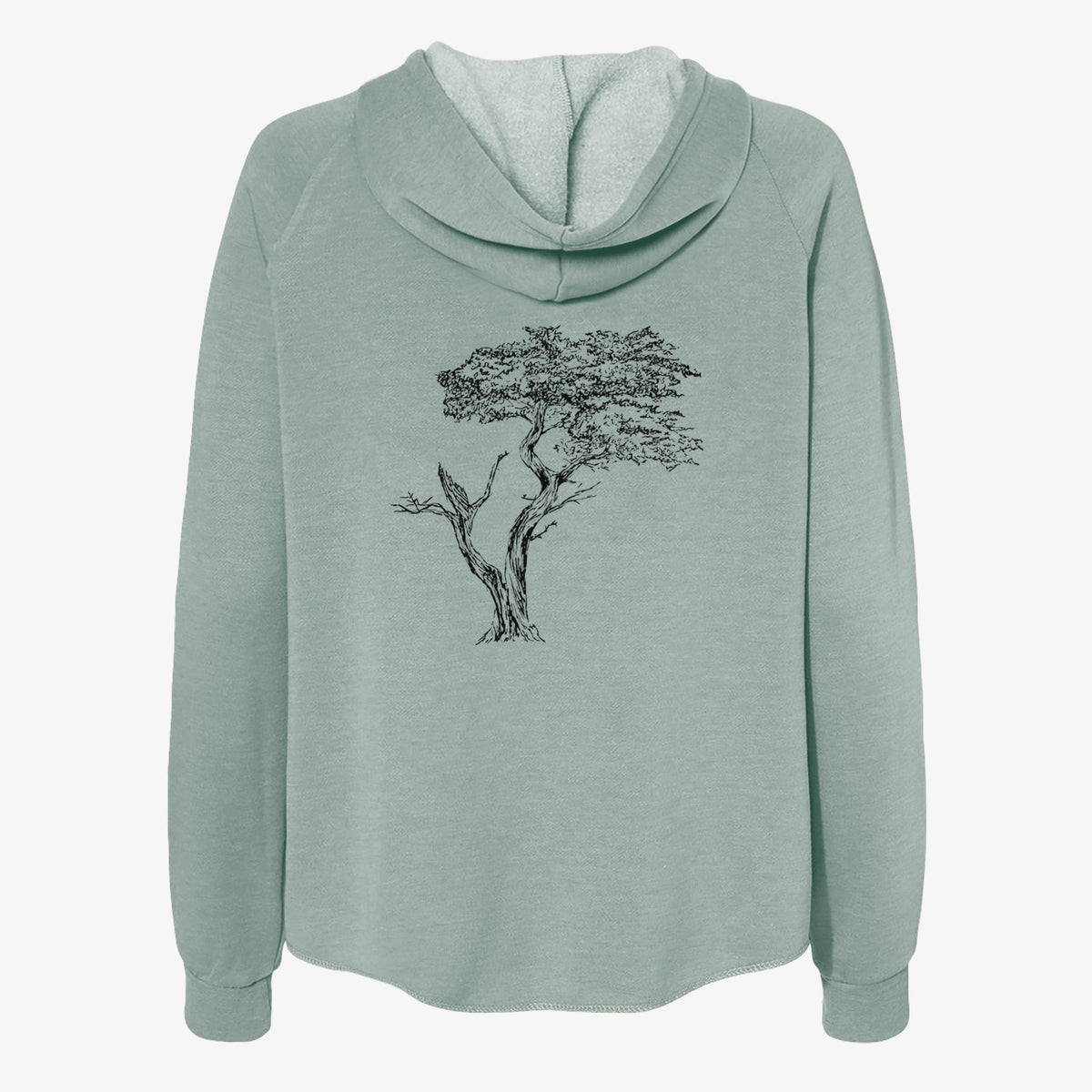 The Lone Cypress - Cupressus Macrocarpa - Monterey Cypress - Women's Cali Wave Zip-Up Sweatshirt