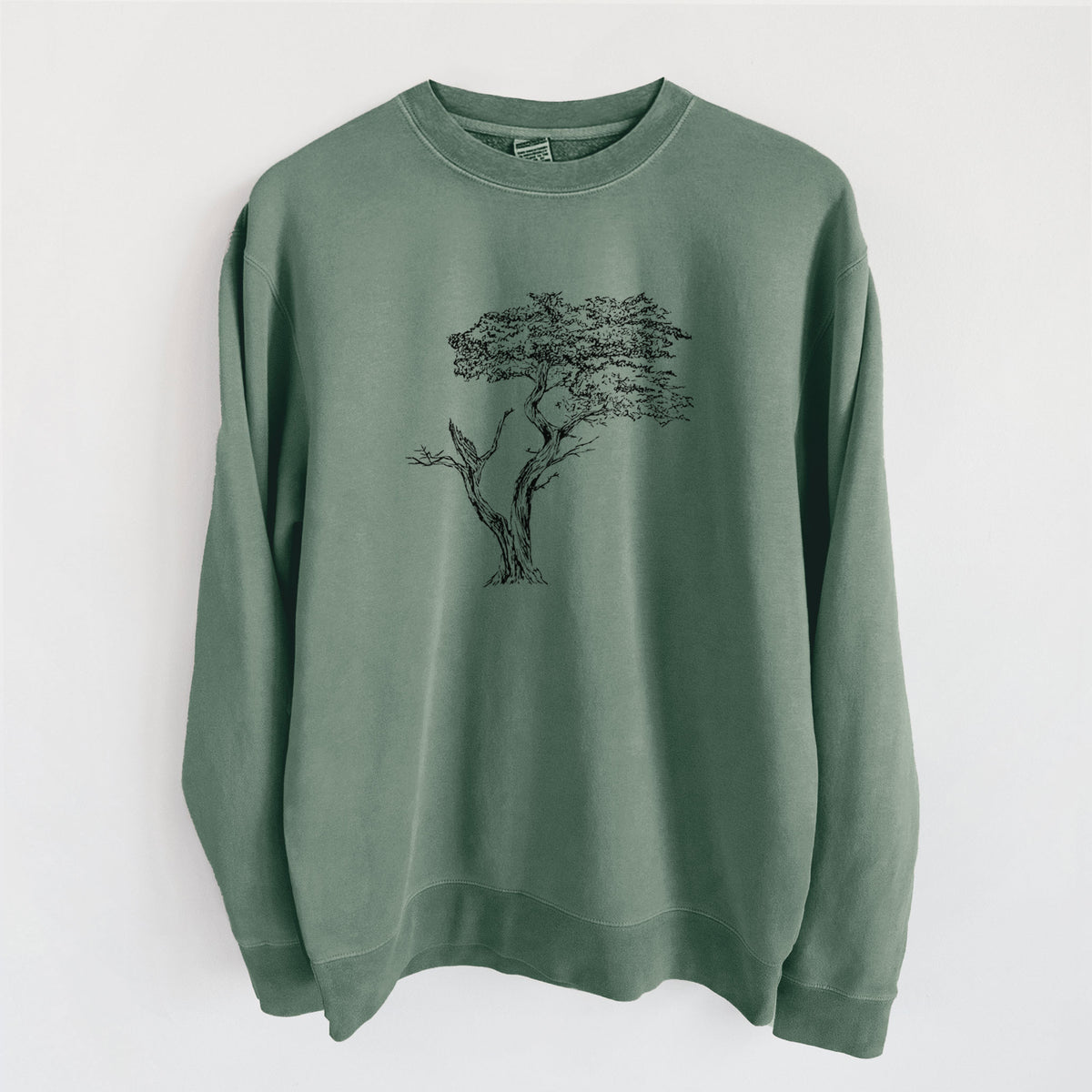 The Lone Cypress - Cupressus Macrocarpa - Monterey Cypress - Unisex Pigment Dyed Crew Sweatshirt
