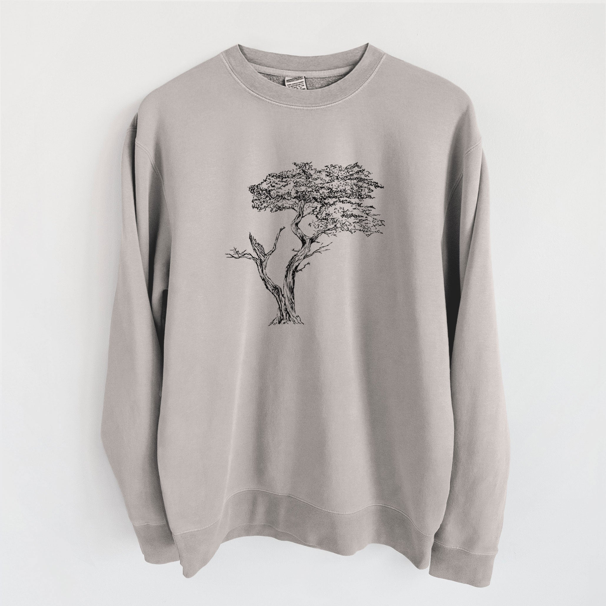 The Lone Cypress - Cupressus Macrocarpa - Monterey Cypress - Unisex Pigment Dyed Crew Sweatshirt