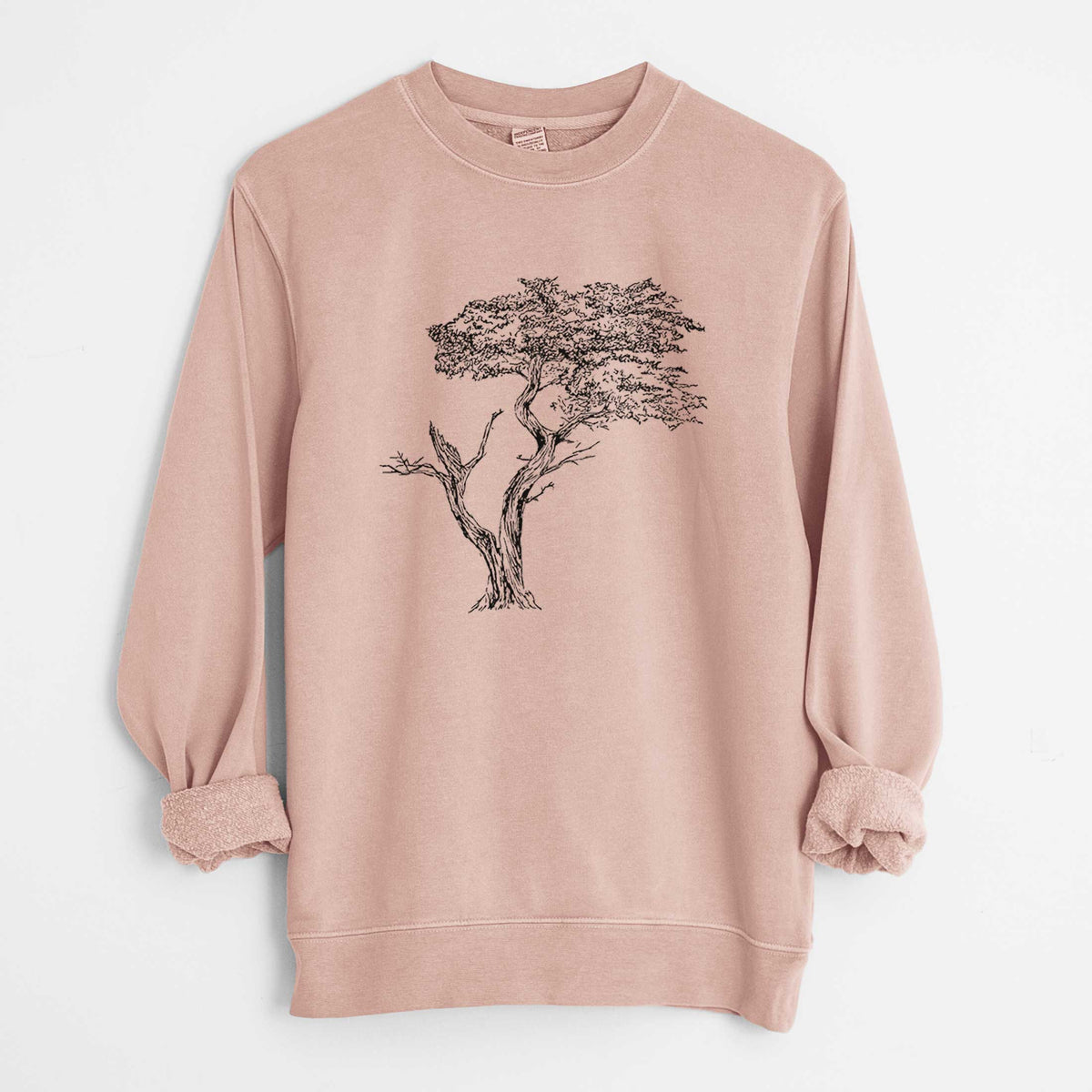 The Lone Cypress - Cupressus Macrocarpa - Monterey Cypress - Unisex Pigment Dyed Crew Sweatshirt