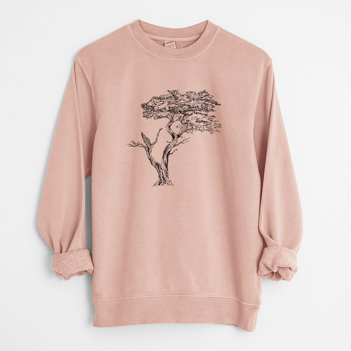 The Lone Cypress - Cupressus Macrocarpa - Monterey Cypress - Unisex Pigment Dyed Crew Sweatshirt