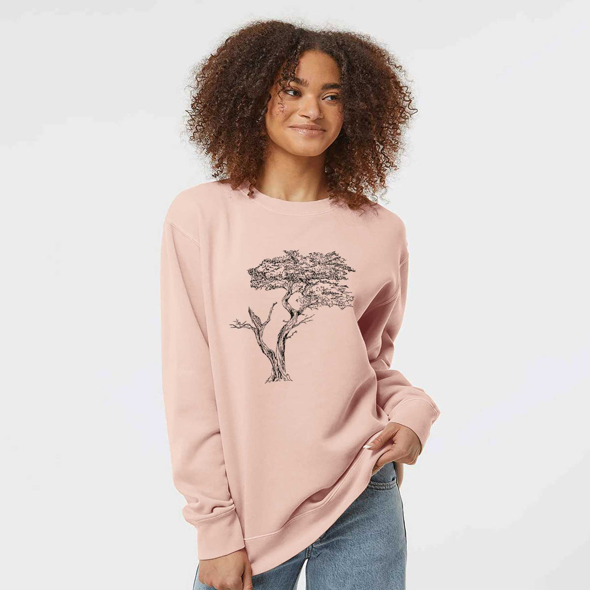 The Lone Cypress - Cupressus Macrocarpa - Monterey Cypress - Unisex Pigment Dyed Crew Sweatshirt