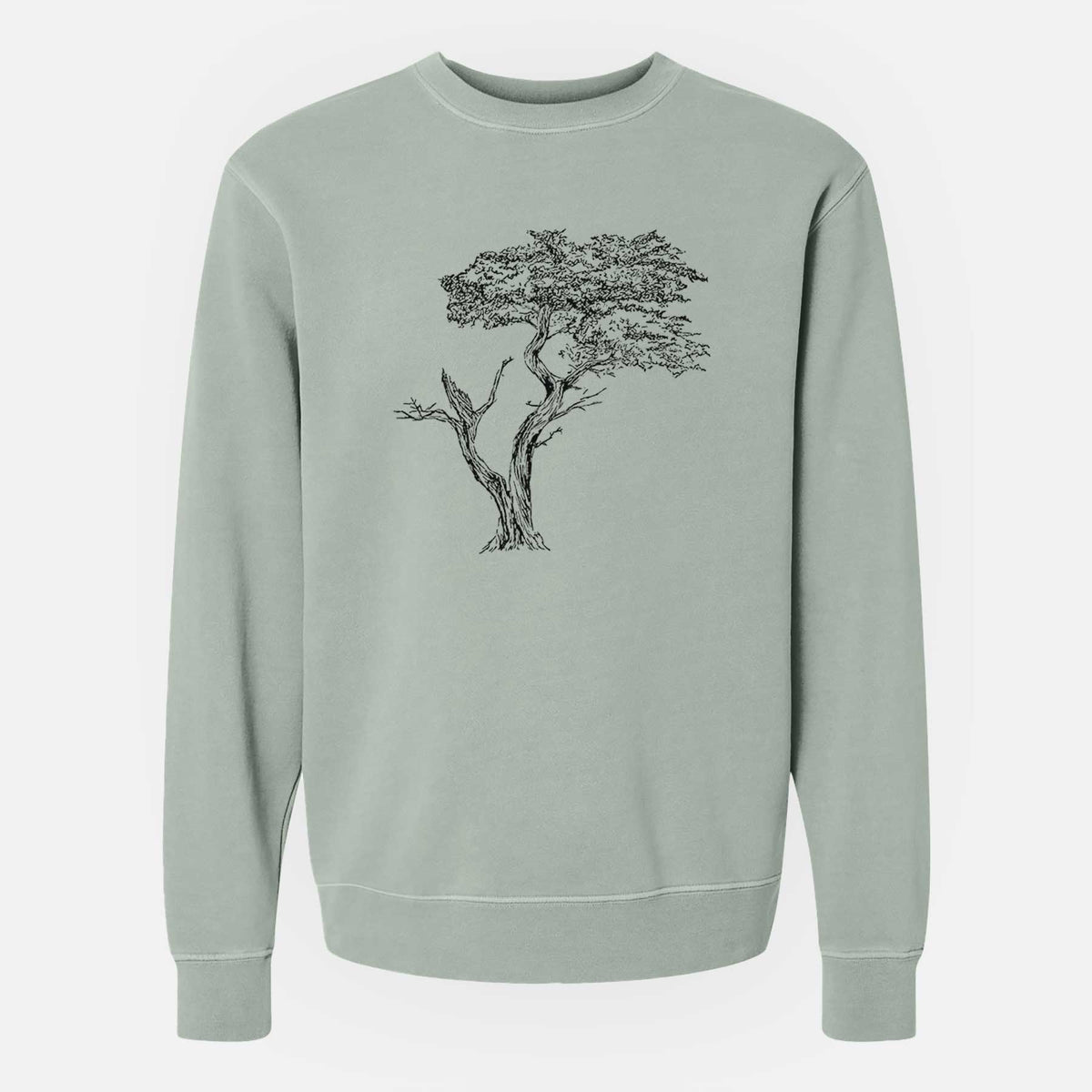 The Lone Cypress - Cupressus Macrocarpa - Monterey Cypress - Unisex Pigment Dyed Crew Sweatshirt