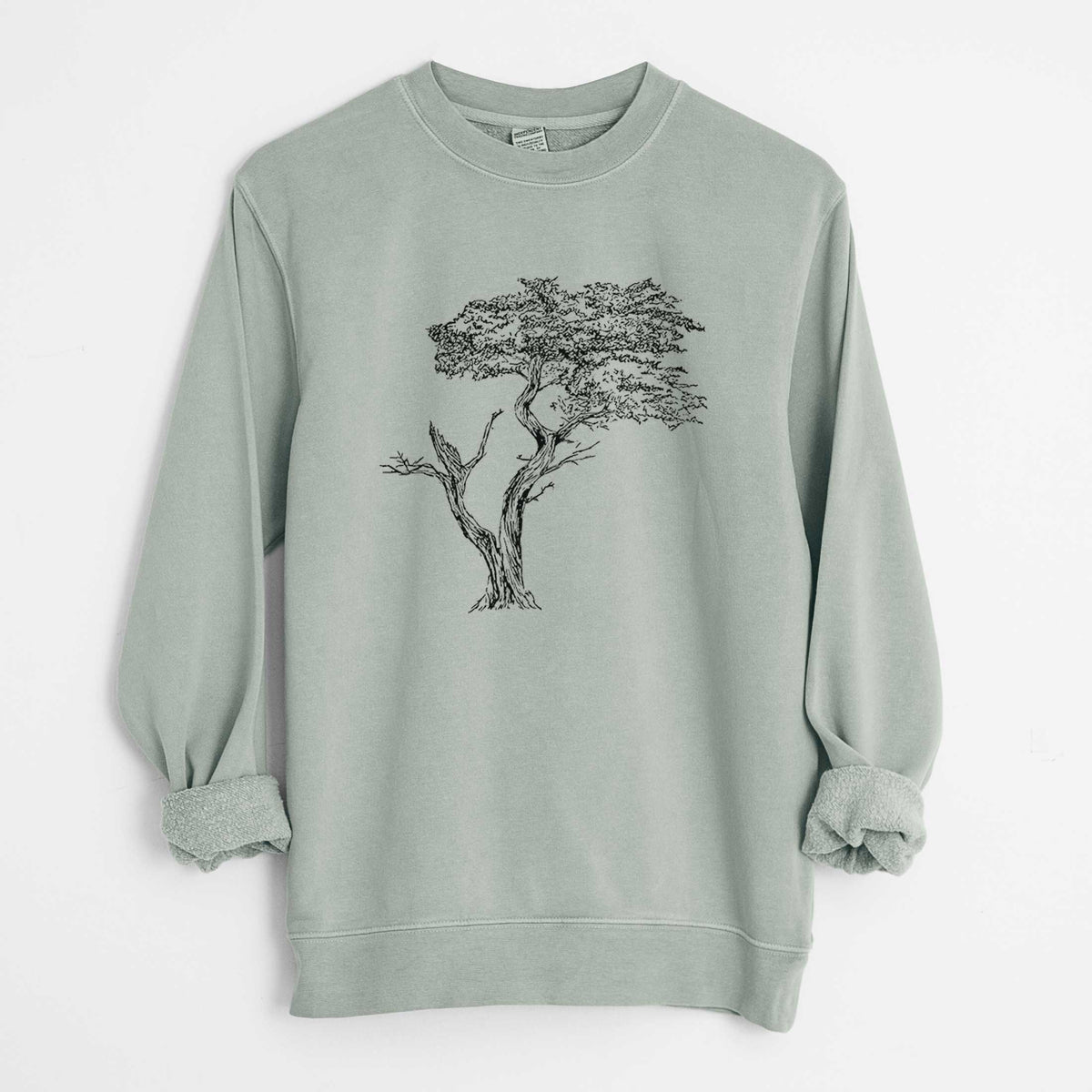 The Lone Cypress - Cupressus Macrocarpa - Monterey Cypress - Unisex Pigment Dyed Crew Sweatshirt