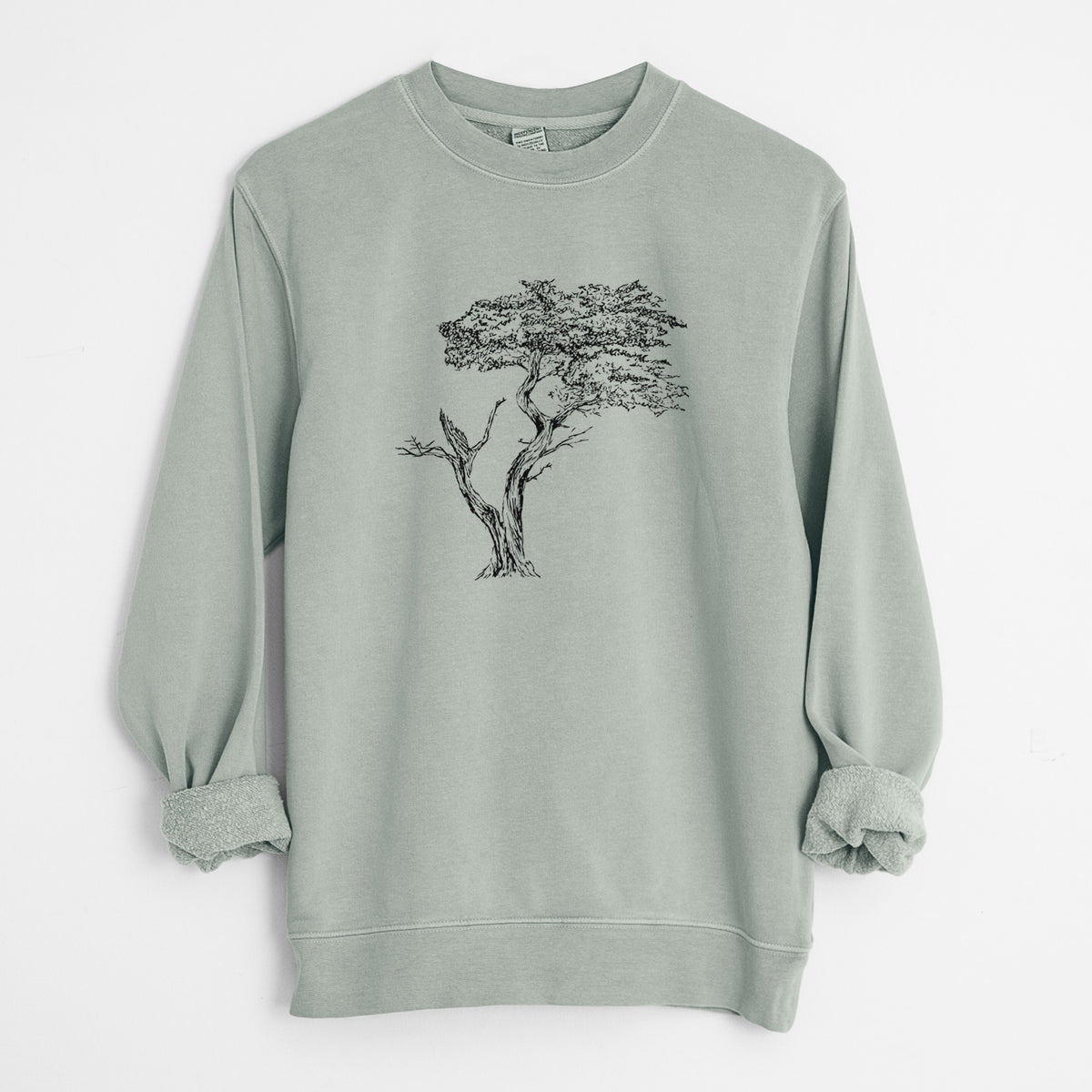 The Lone Cypress - Cupressus Macrocarpa - Monterey Cypress - Unisex Pigment Dyed Crew Sweatshirt