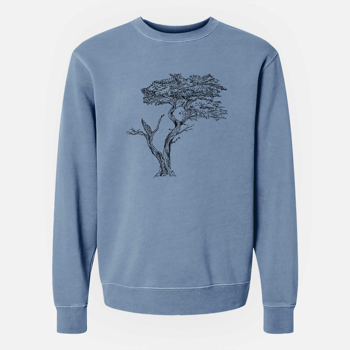 The Lone Cypress - Cupressus Macrocarpa - Monterey Cypress - Unisex Pigment Dyed Crew Sweatshirt