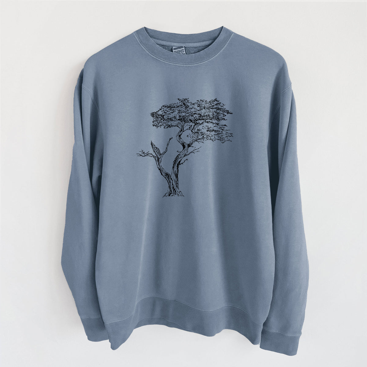 The Lone Cypress - Cupressus Macrocarpa - Monterey Cypress - Unisex Pigment Dyed Crew Sweatshirt