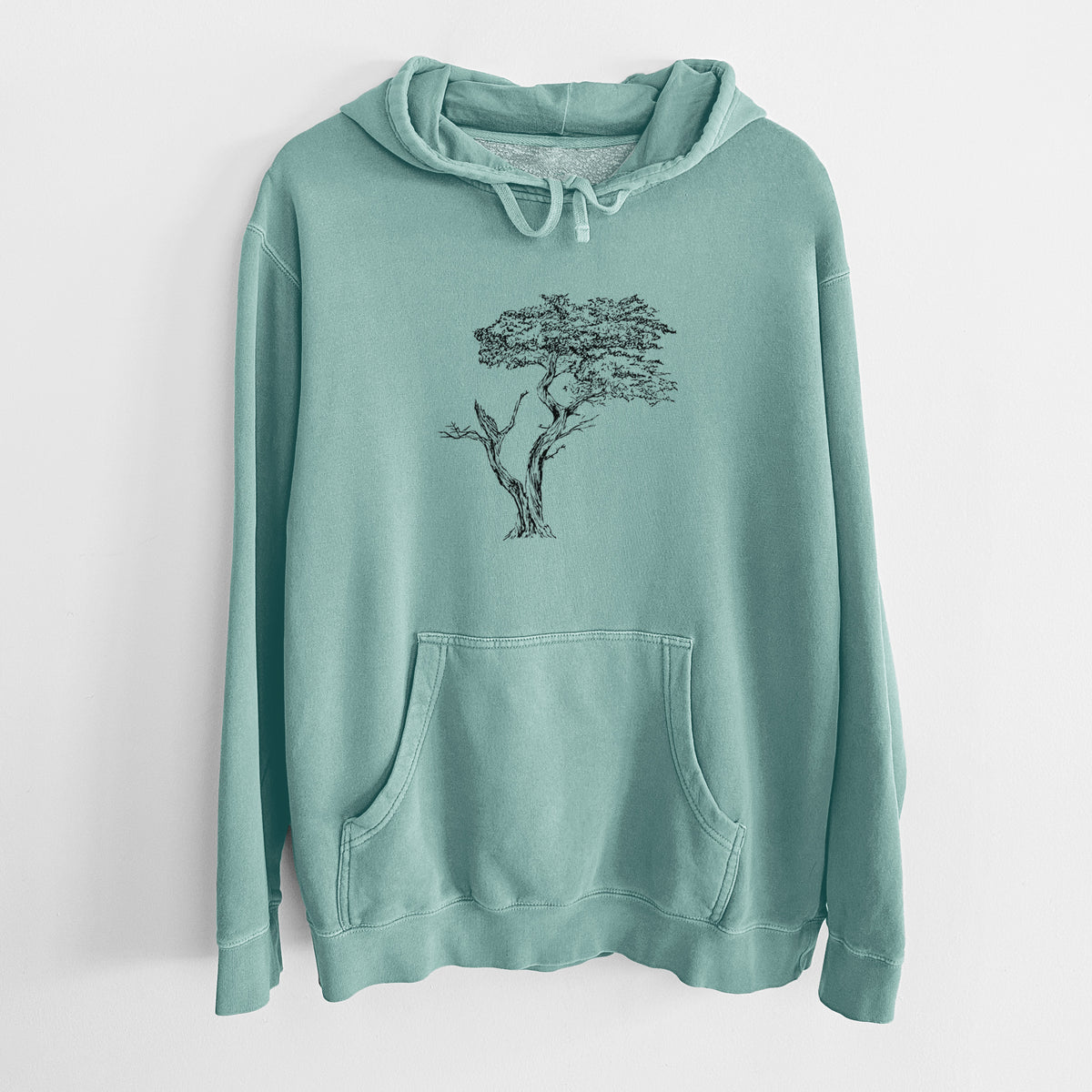 The Lone Cypress - Cupressus Macrocarpa - Monterey Cypress - Unisex Pigment Dyed Hoodie