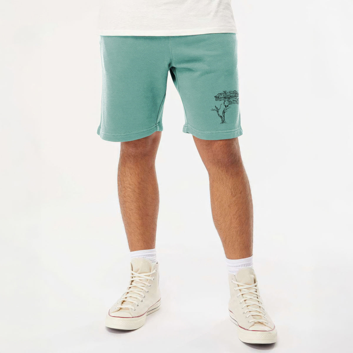 The Lone Cypress - Cupressus Macrocarpa - Monterey Cypress - Unisex Pigment Dyed Shorts