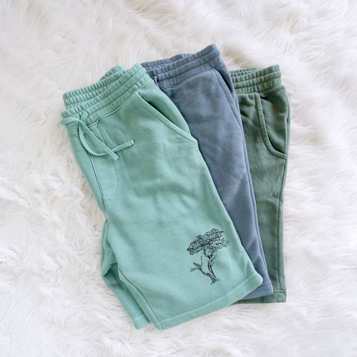 The Lone Cypress - Cupressus Macrocarpa - Monterey Cypress - Unisex Pigment Dyed Shorts