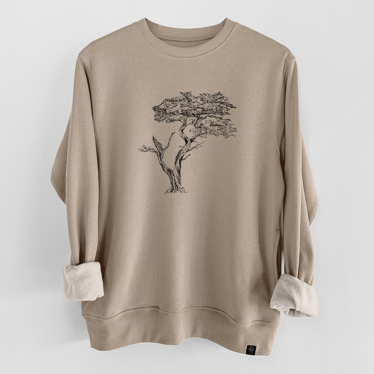 The Lone Cypress - Cupressus Macrocarpa - Monterey Cypress  - Unisex Reclaimed Crewneck Sweatshirt