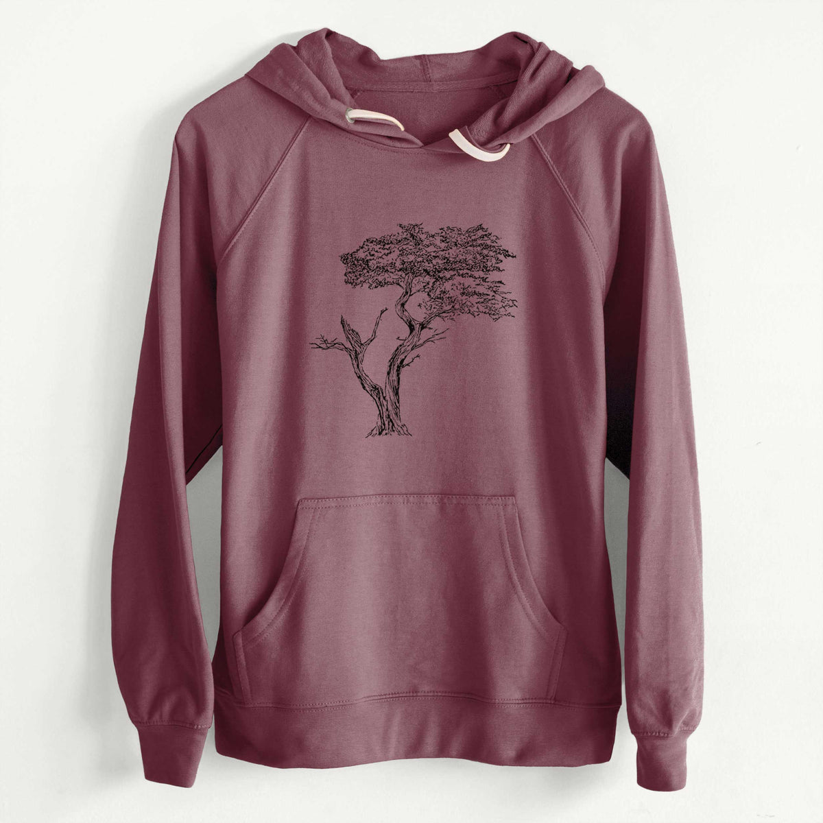 CLEARANCE - The Lone Cypress - Cupressus Macrocarpa - Monterey Cypress  - Unisex Slim Fit Loopback Terry Hoodie