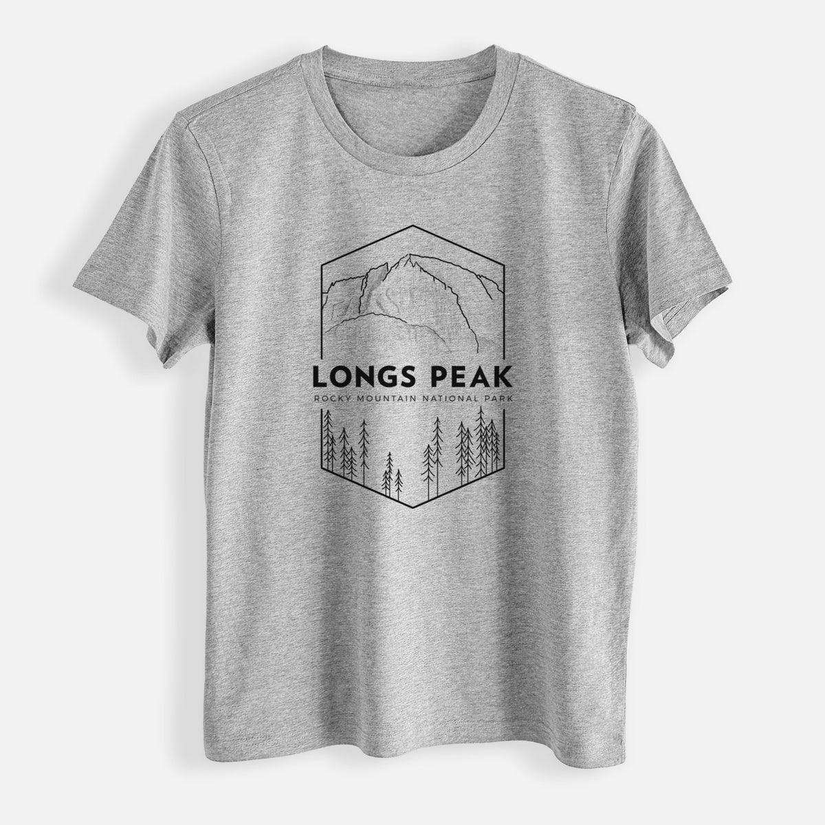 Longs Peak - Rocky Mountain National Park - Womens Everyday Maple Tee