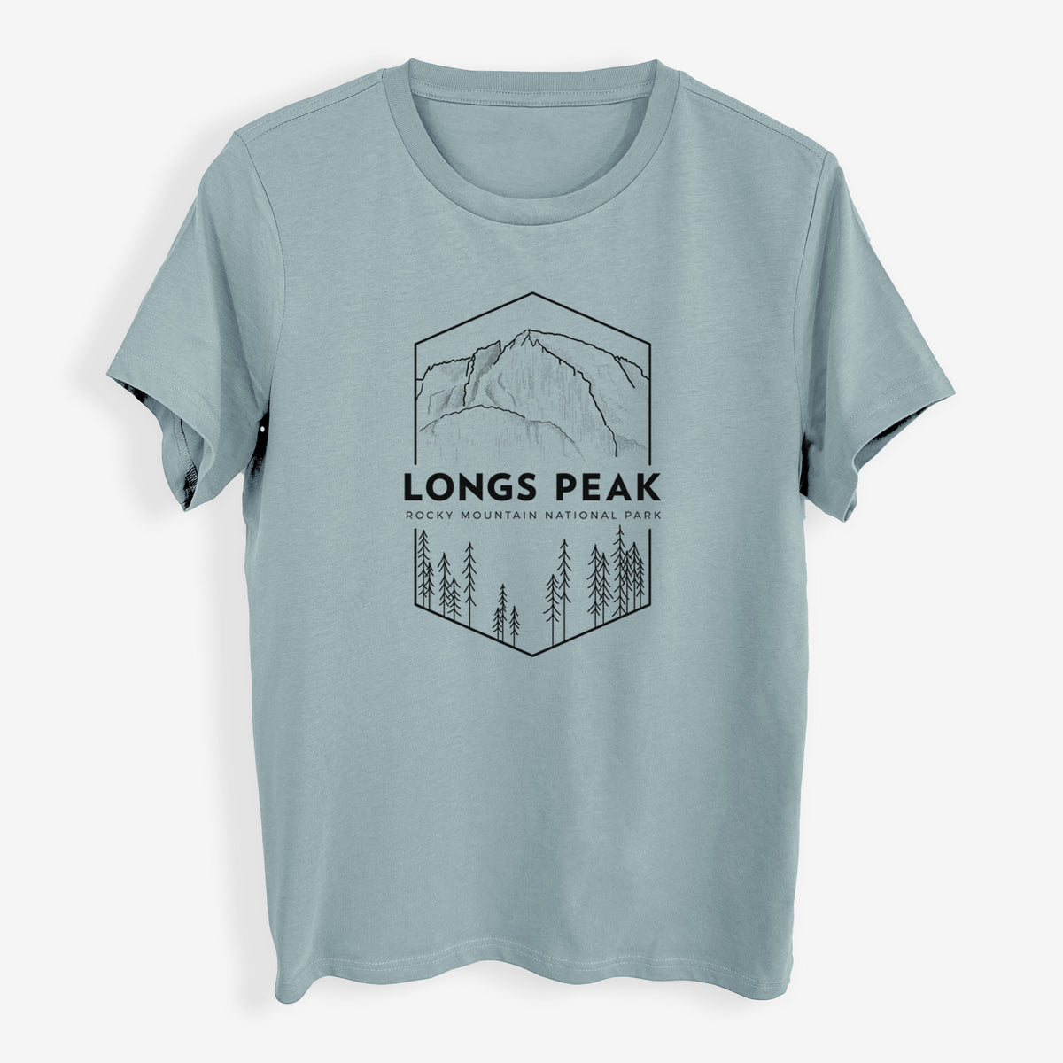 Longs Peak - Rocky Mountain National Park - Womens Everyday Maple Tee