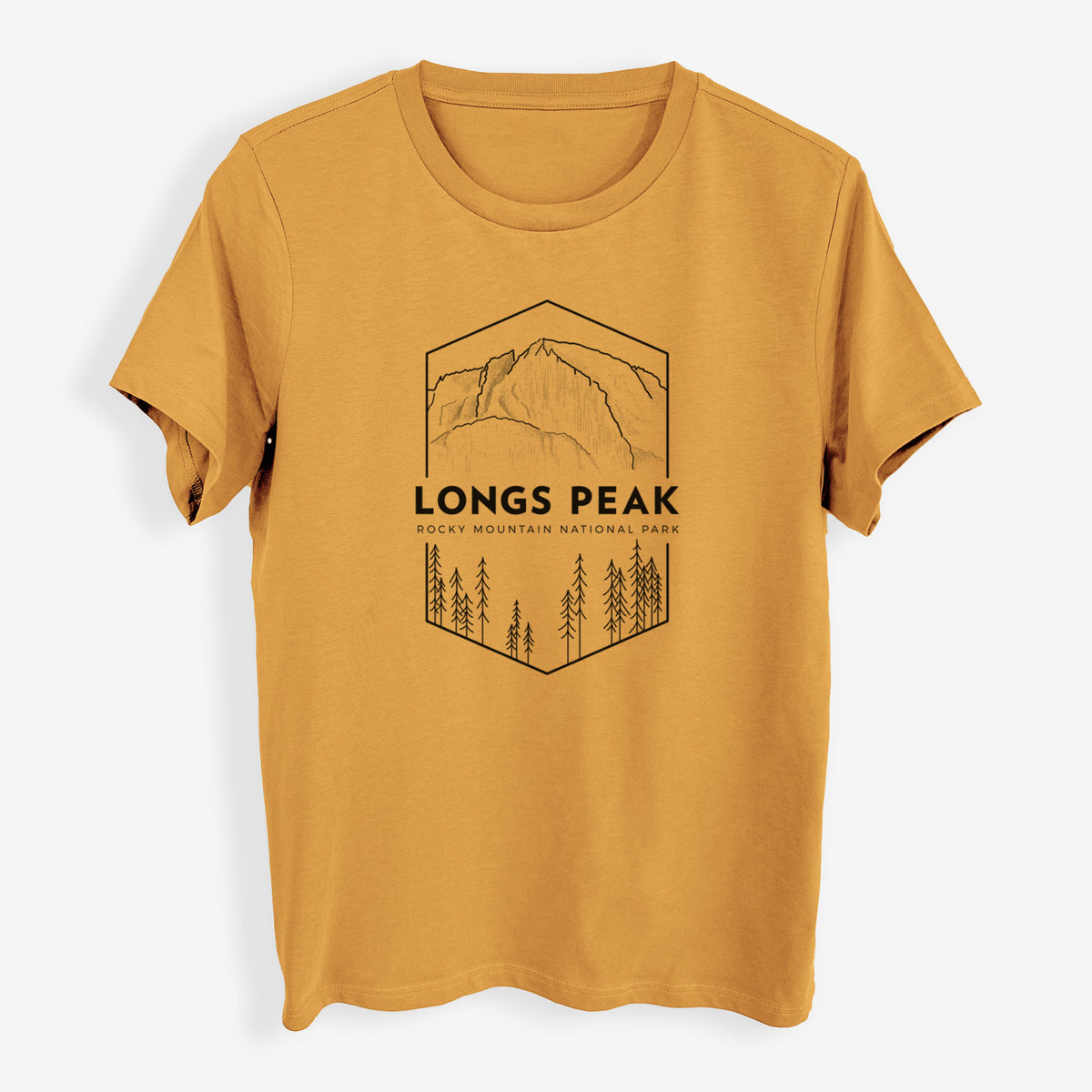 Longs Peak - Rocky Mountain National Park - Womens Everyday Maple Tee