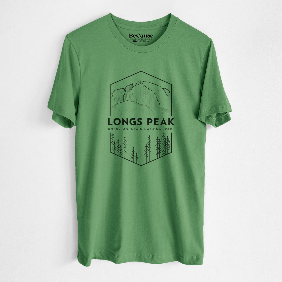 Longs Peak - Rocky Mountain National Park - Lightweight 100% Cotton Unisex Crewneck