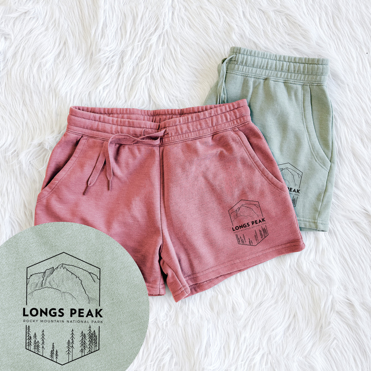 Longs Peak - Rocky Mountain National Park - Women&#39;s Cali Wave Shorts