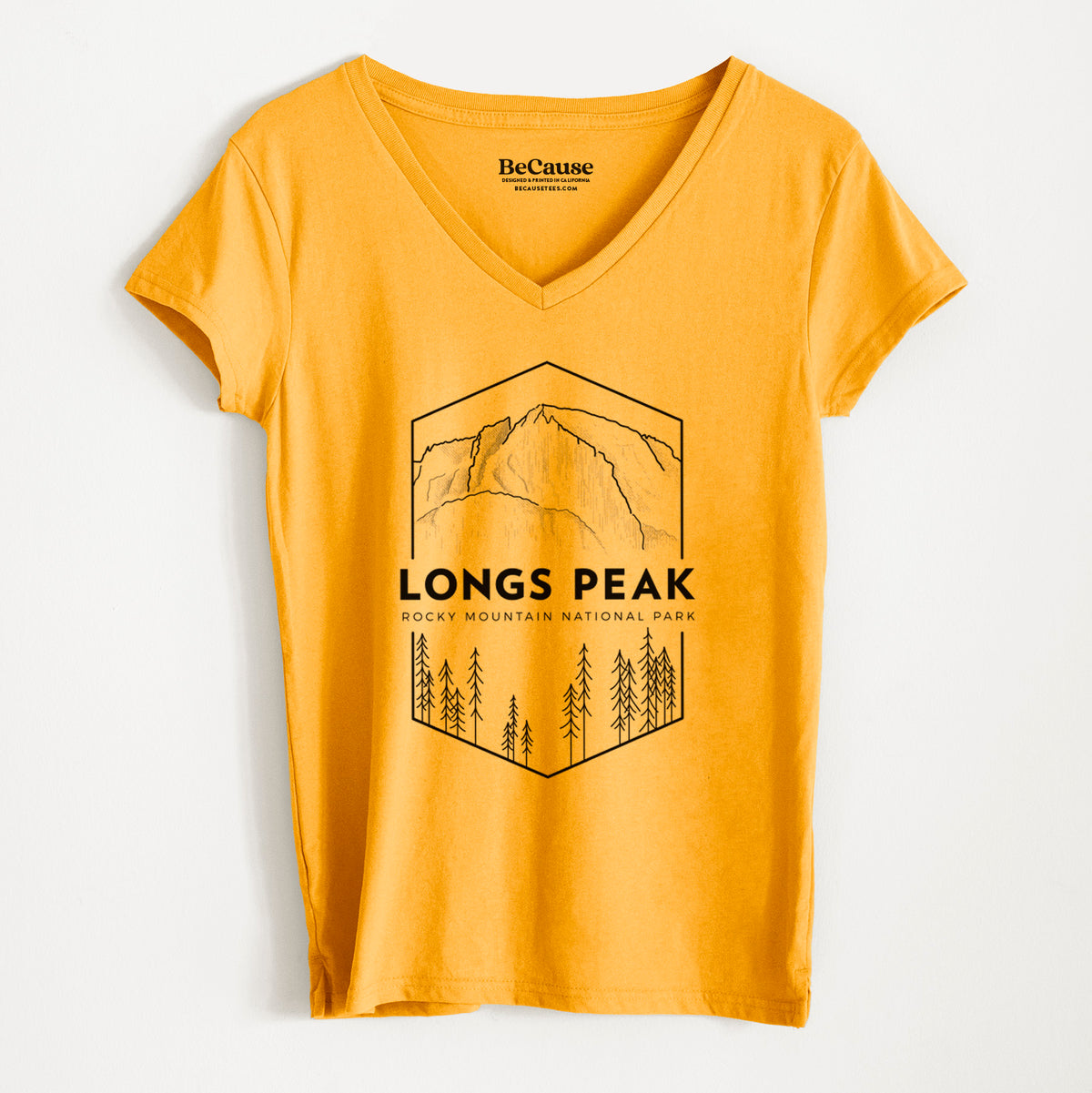 Longs Peak - Rocky Mountain National Park - Women&#39;s 100% Recycled V-neck