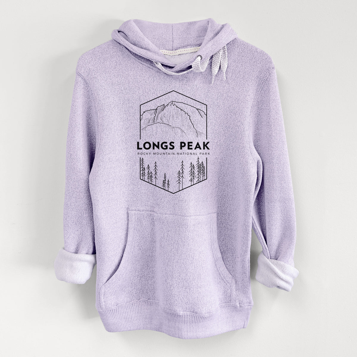 Longs Peak - Rocky Mountain National Park - Knit Hoodie