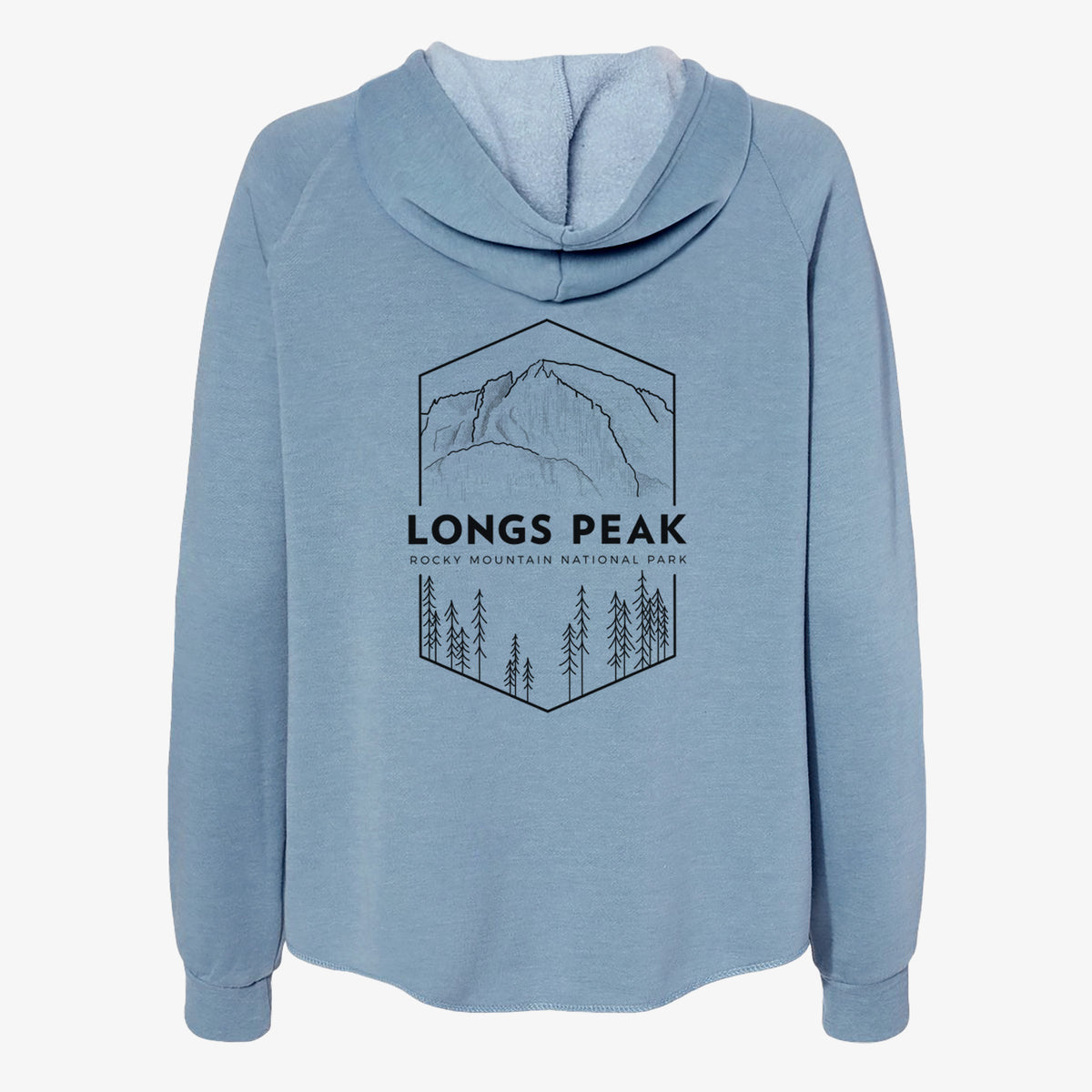 Longs Peak - Rocky Mountain National Park - Women&#39;s Cali Wave Zip-Up Sweatshirt