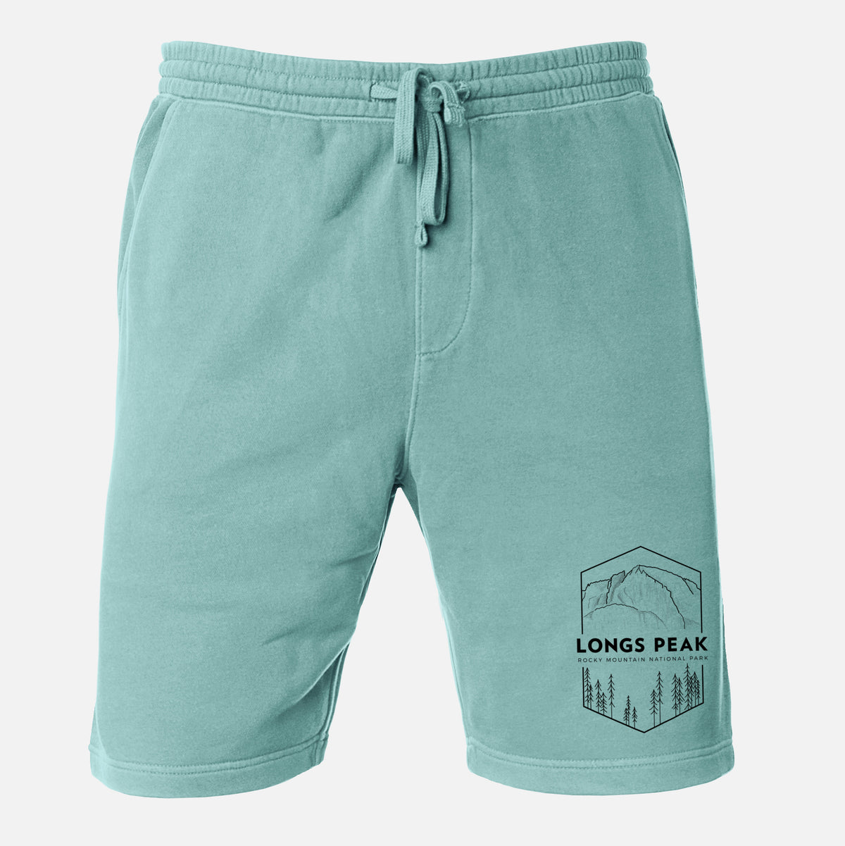 Longs Peak - Rocky Mountain National Park - Unisex Pigment Dyed Shorts