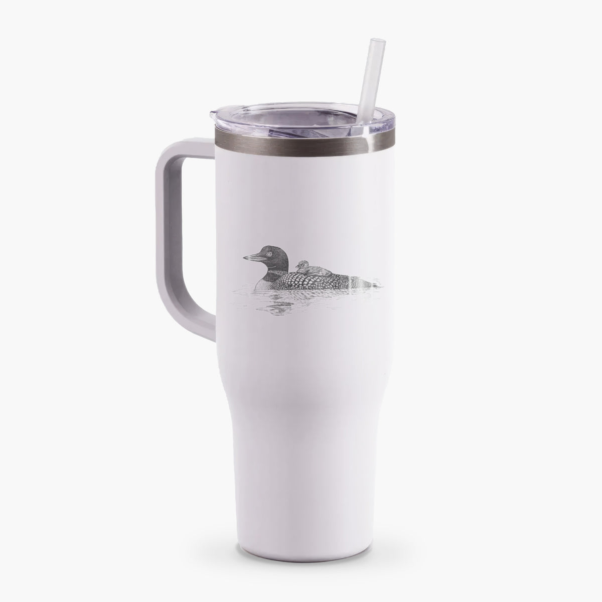 Common Loon with Chick - Gavia immer - 40oz Tumbler with Handle