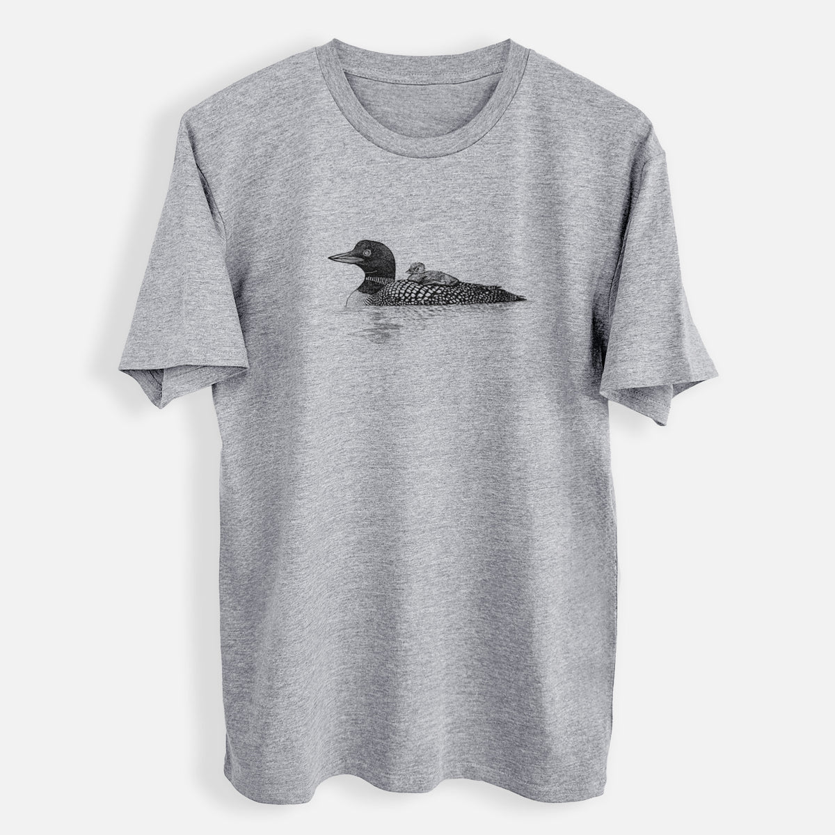 Common Loon with Chick - Gavia immer - Mens Everyday Staple Tee