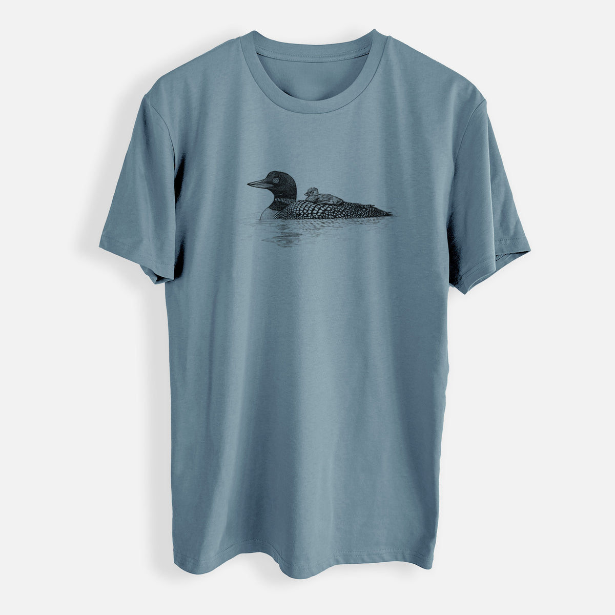 Common Loon with Chick - Gavia immer - Mens Everyday Staple Tee