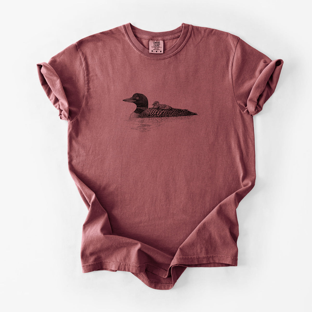 Common Loon with Chick - Gavia immer - Unisex Comfort Colors Garment-Dyed Heavyweight T-shirt