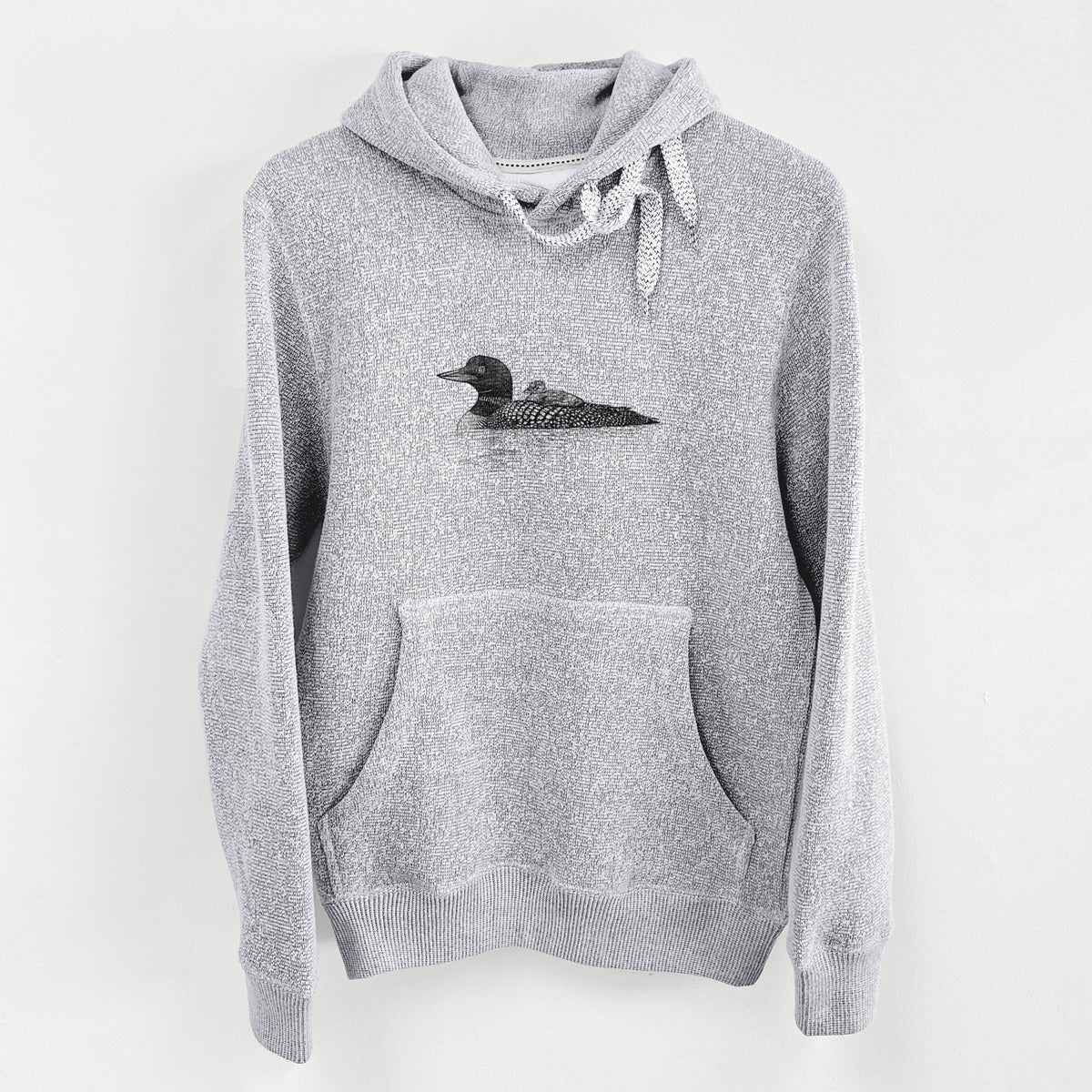 Common Loon with Chick - Gavia immer - Knit Hoodie