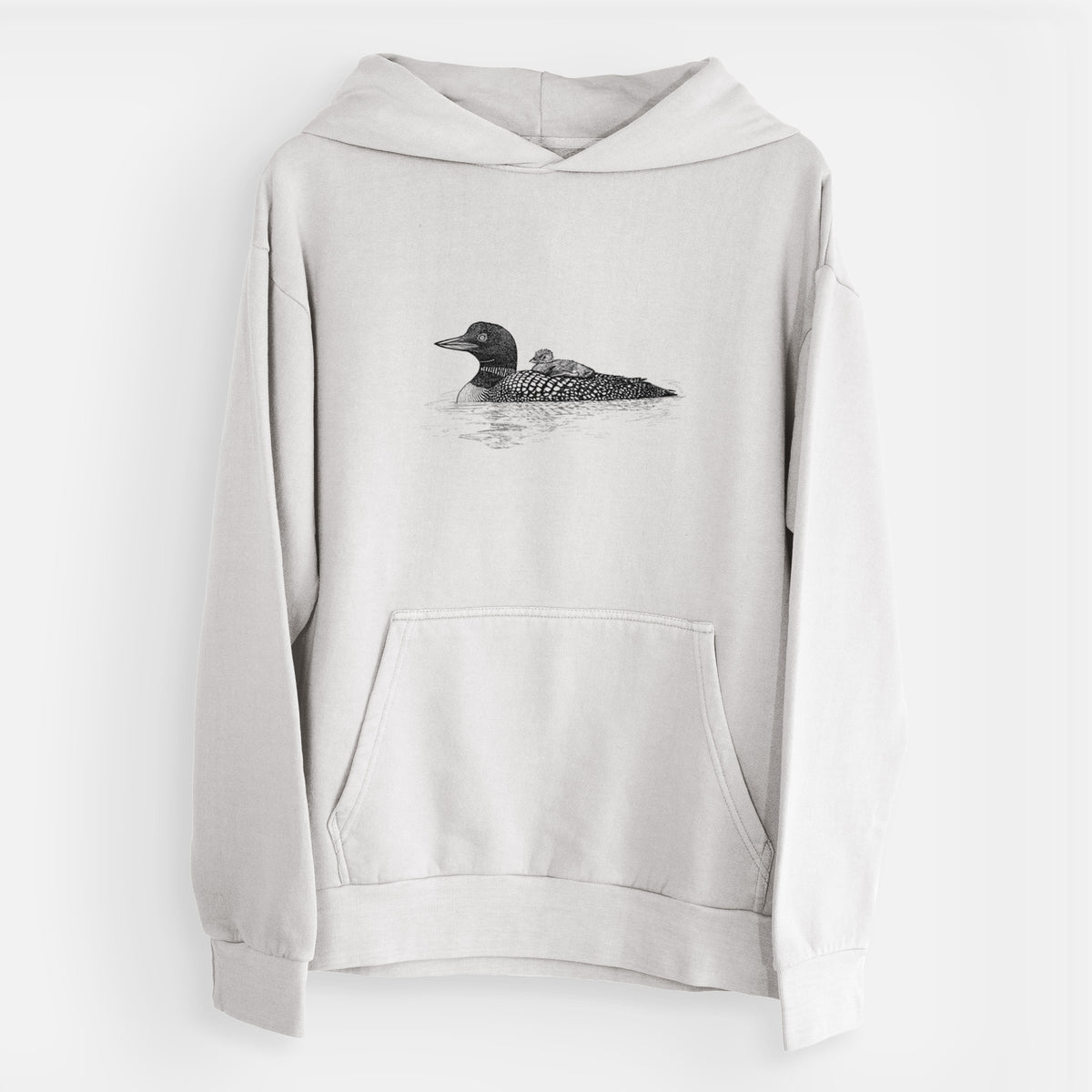 Common Loon with Chick - Gavia immer  - Urban Heavyweight Hoodie