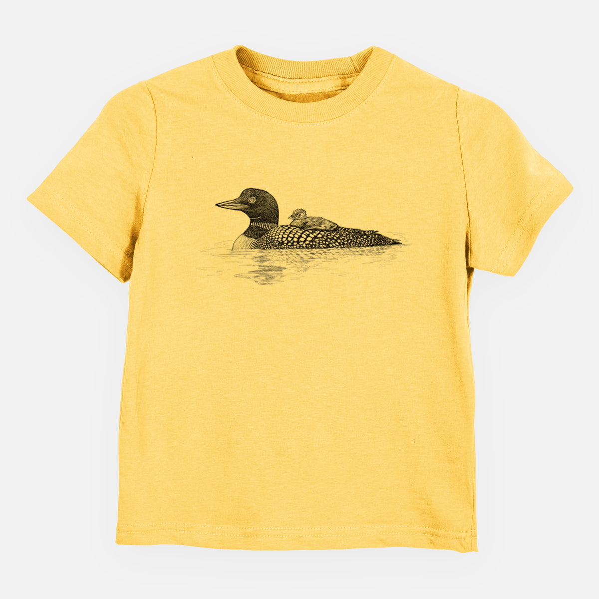 Common Loon with Chick - Gavia immer - Kids Shirt