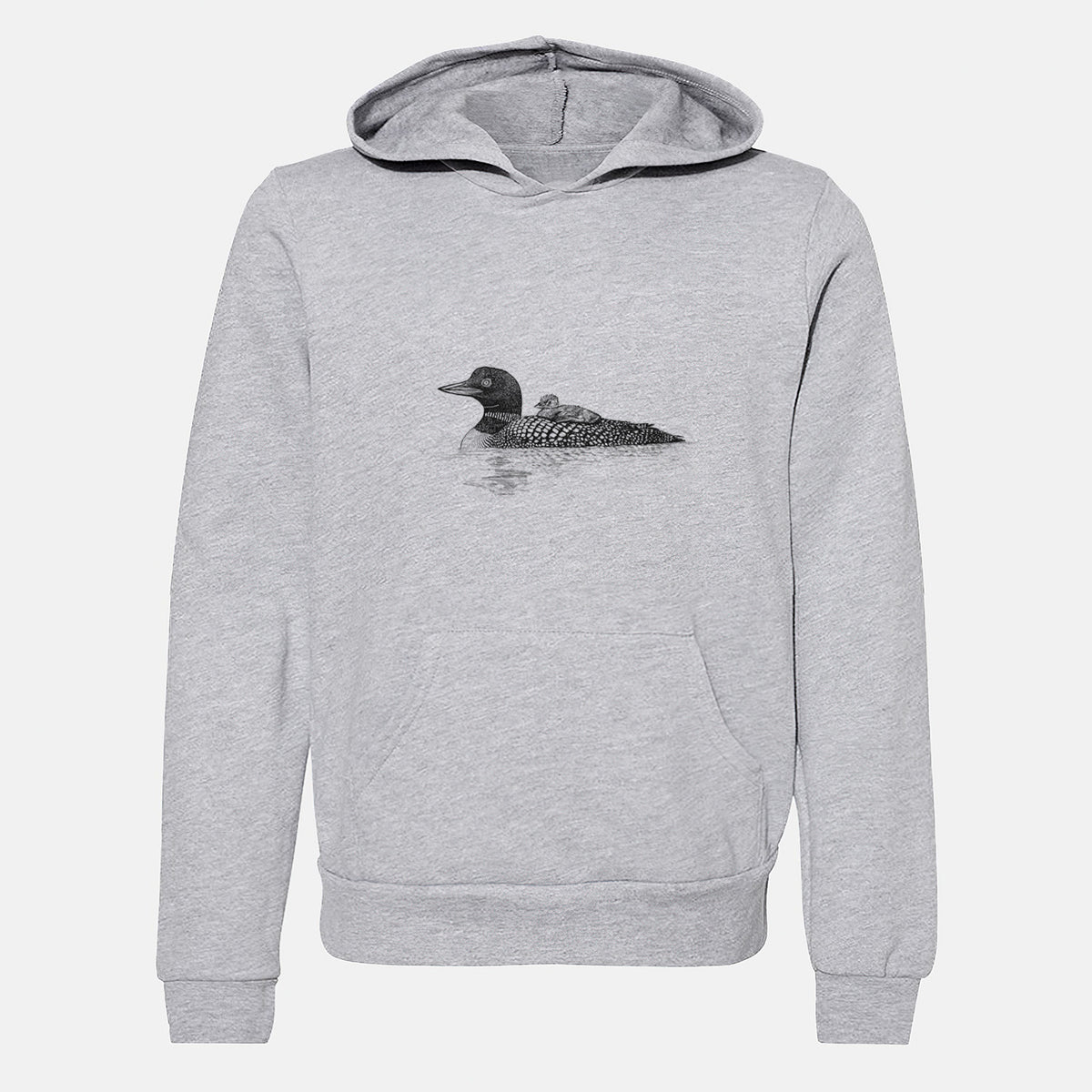 Common Loon with Chick - Gavia immer - Youth Hoodie Sweatshirt