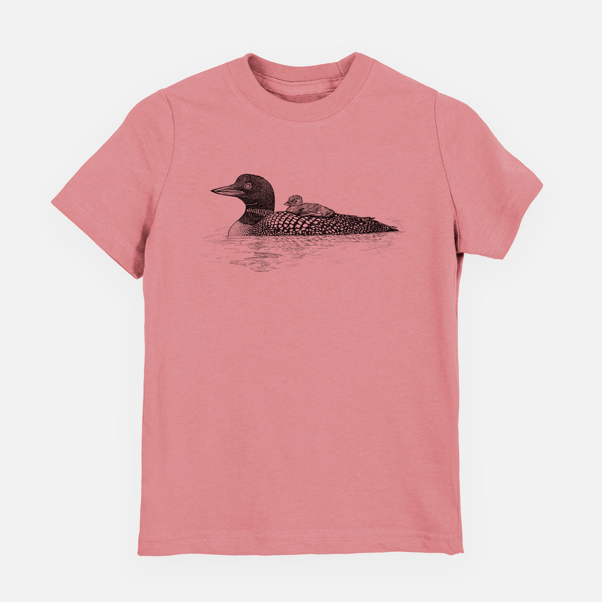 Common Loon with Chick - Gavia immer - Youth Shirt