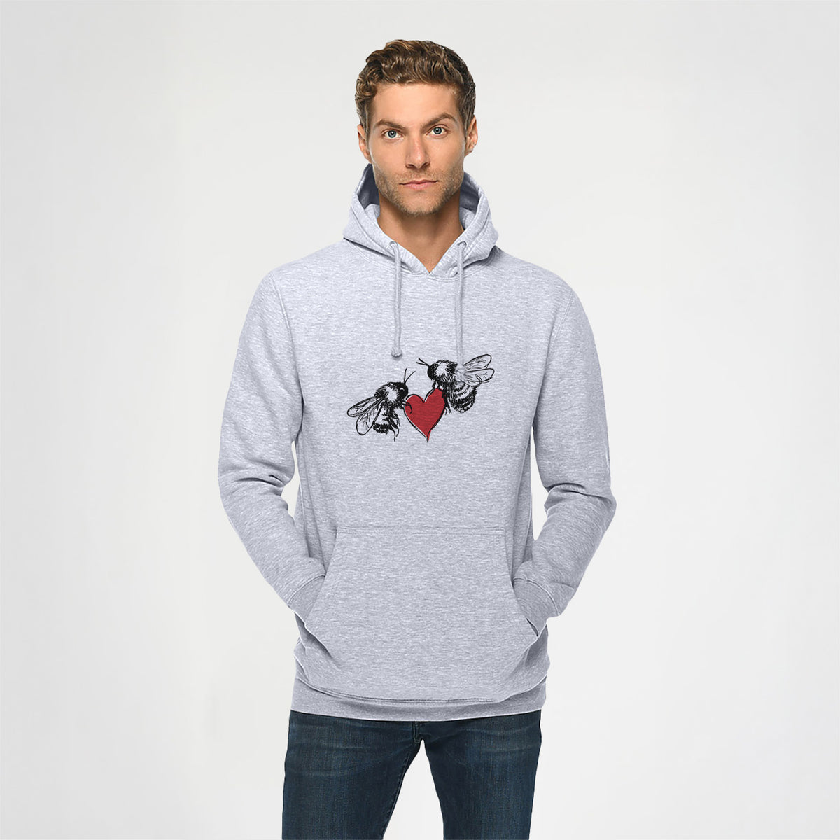 Love Bees - Heavyweight Fleece Hoodie