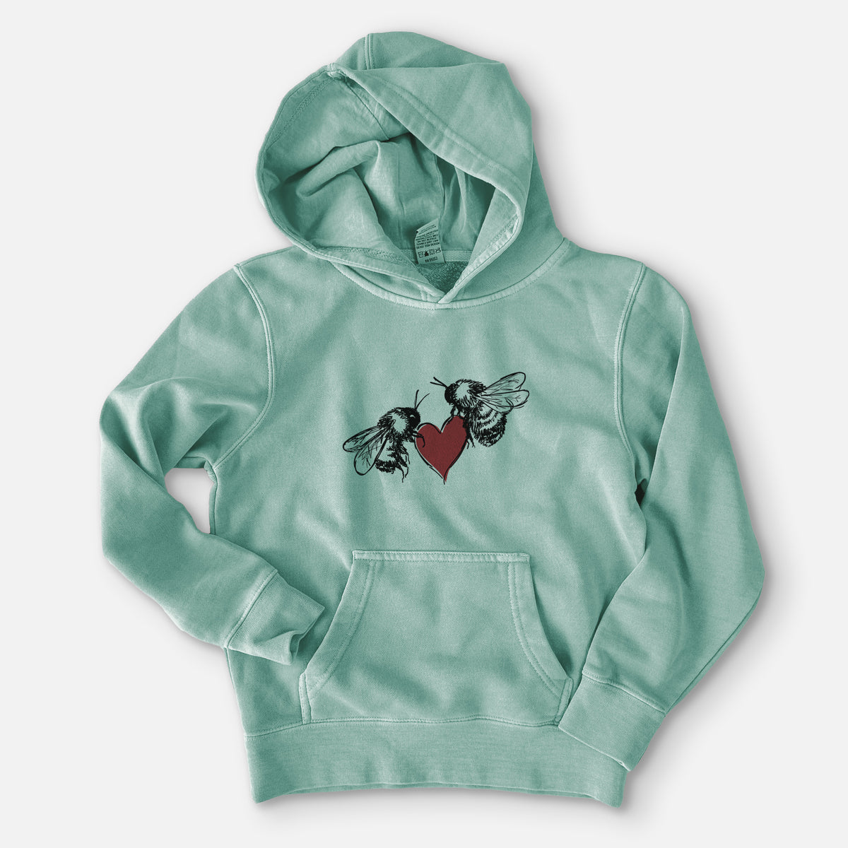 Love Bees - Youth Pigment Dyed Hoodie