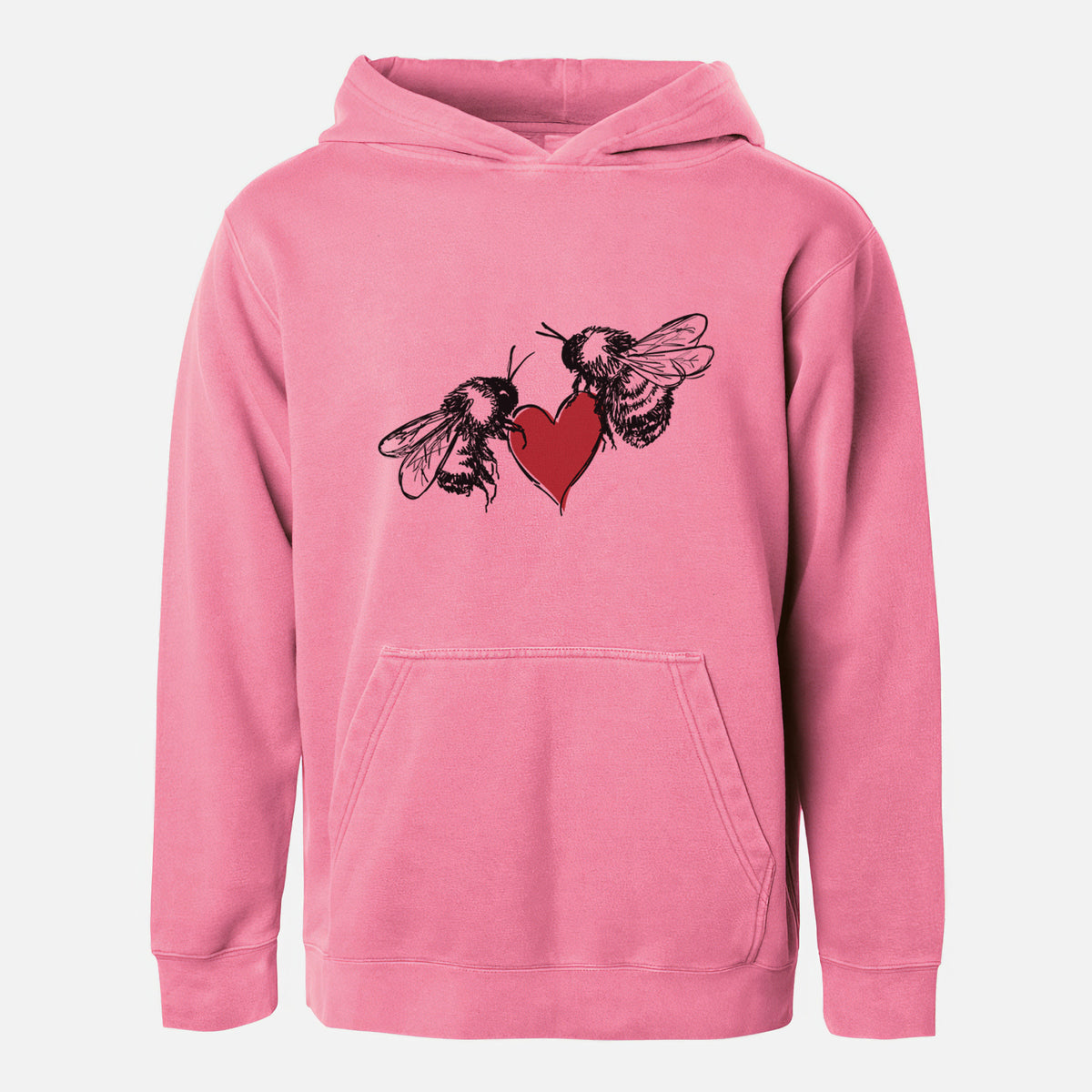 Love Bees - Youth Pigment Dyed Hoodie